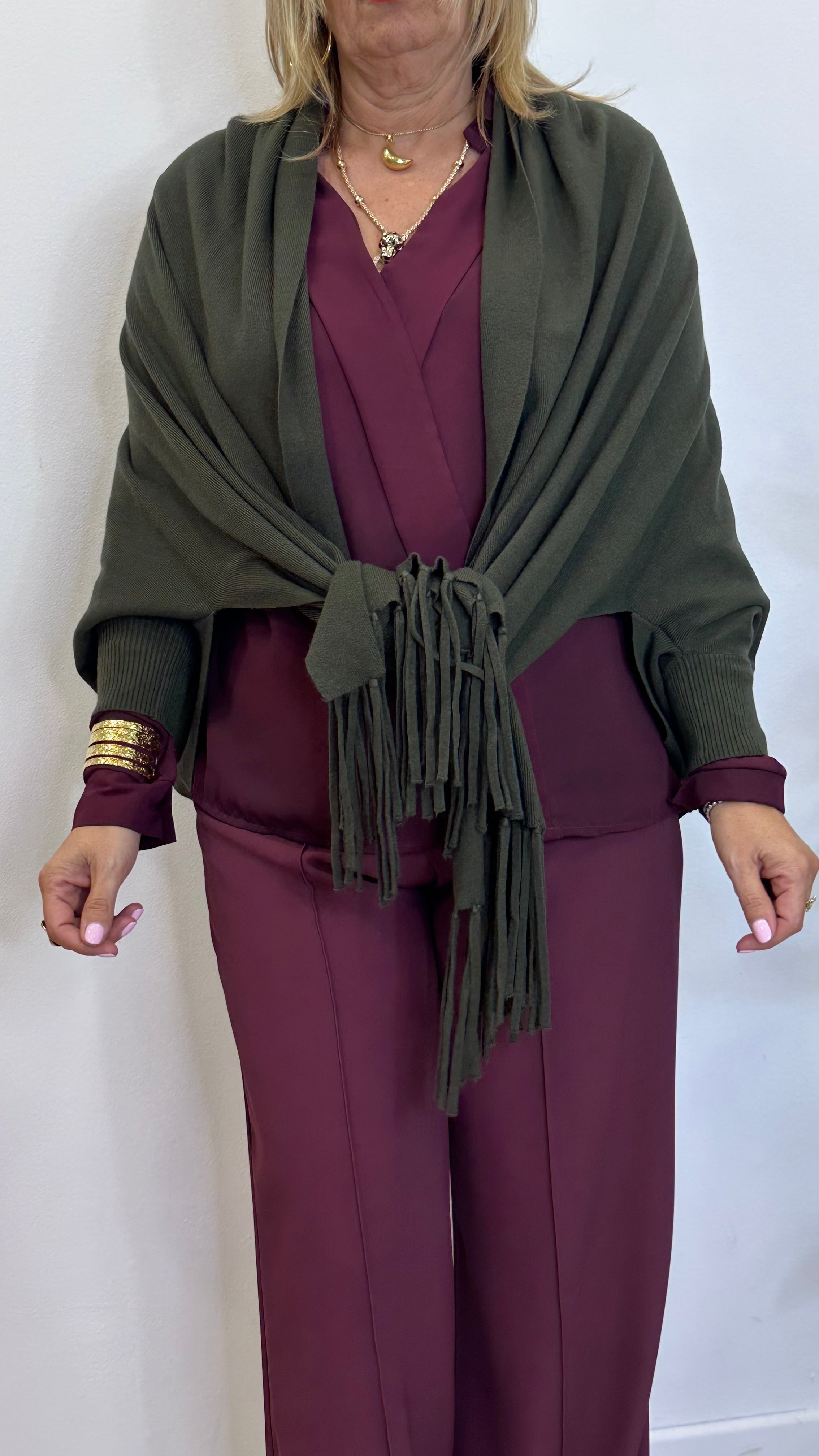 Cardigan "SENNA" con frange