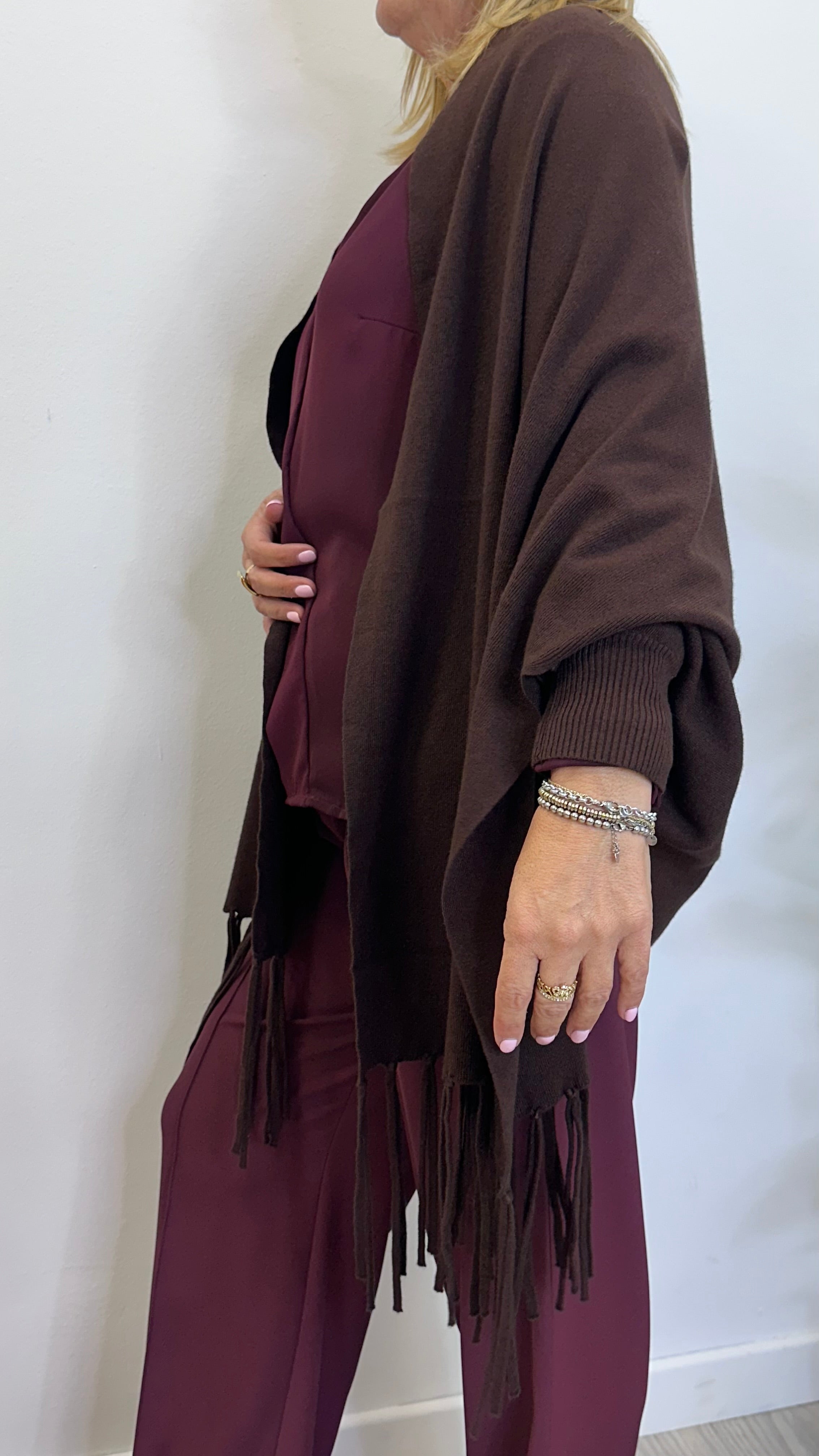 Cardigan "SENNA" con frange