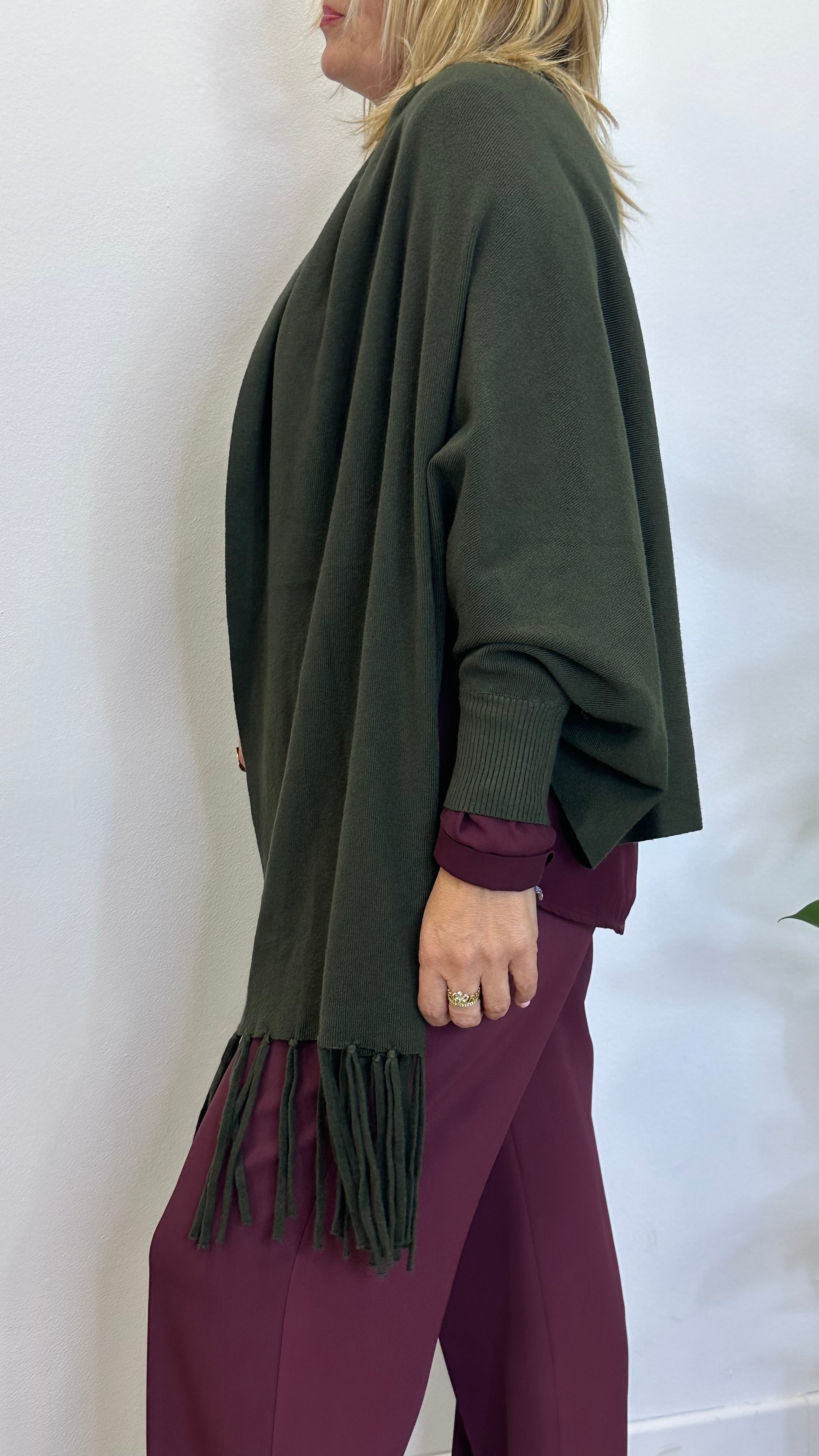 Cardigan "SENNA" con frange