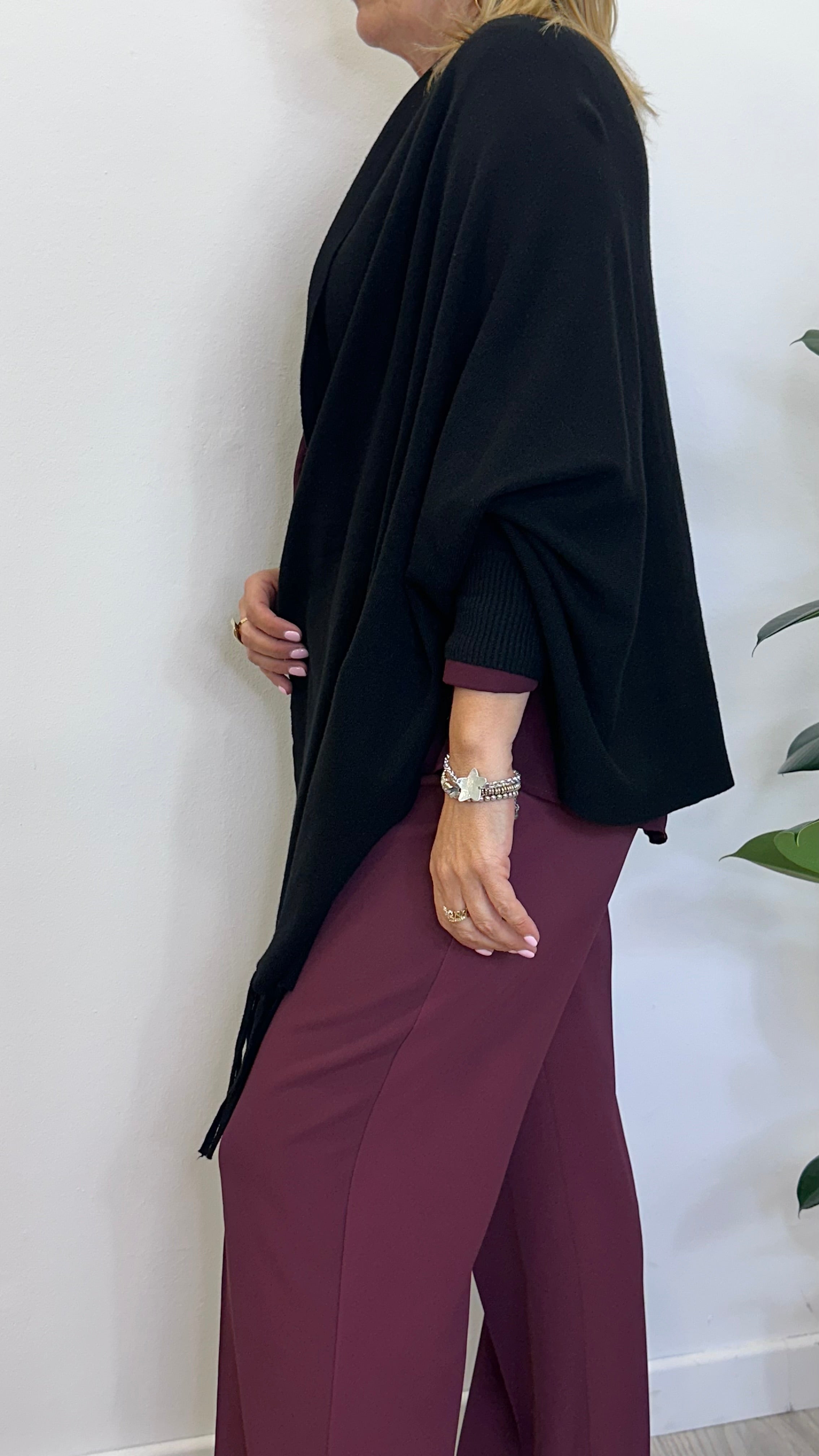 Cardigan "SENNA" con frange