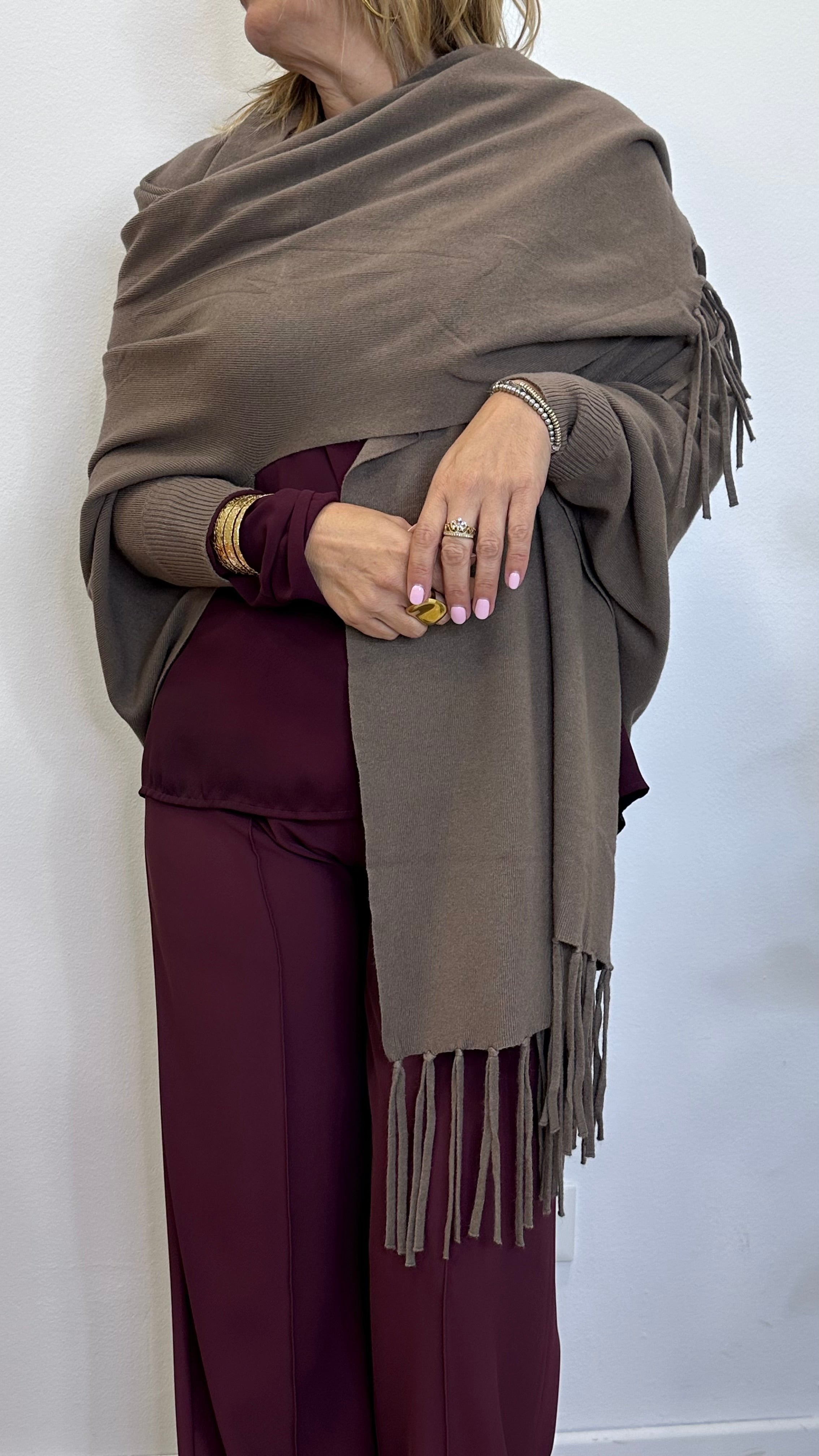 Cardigan "SENNA" con frange