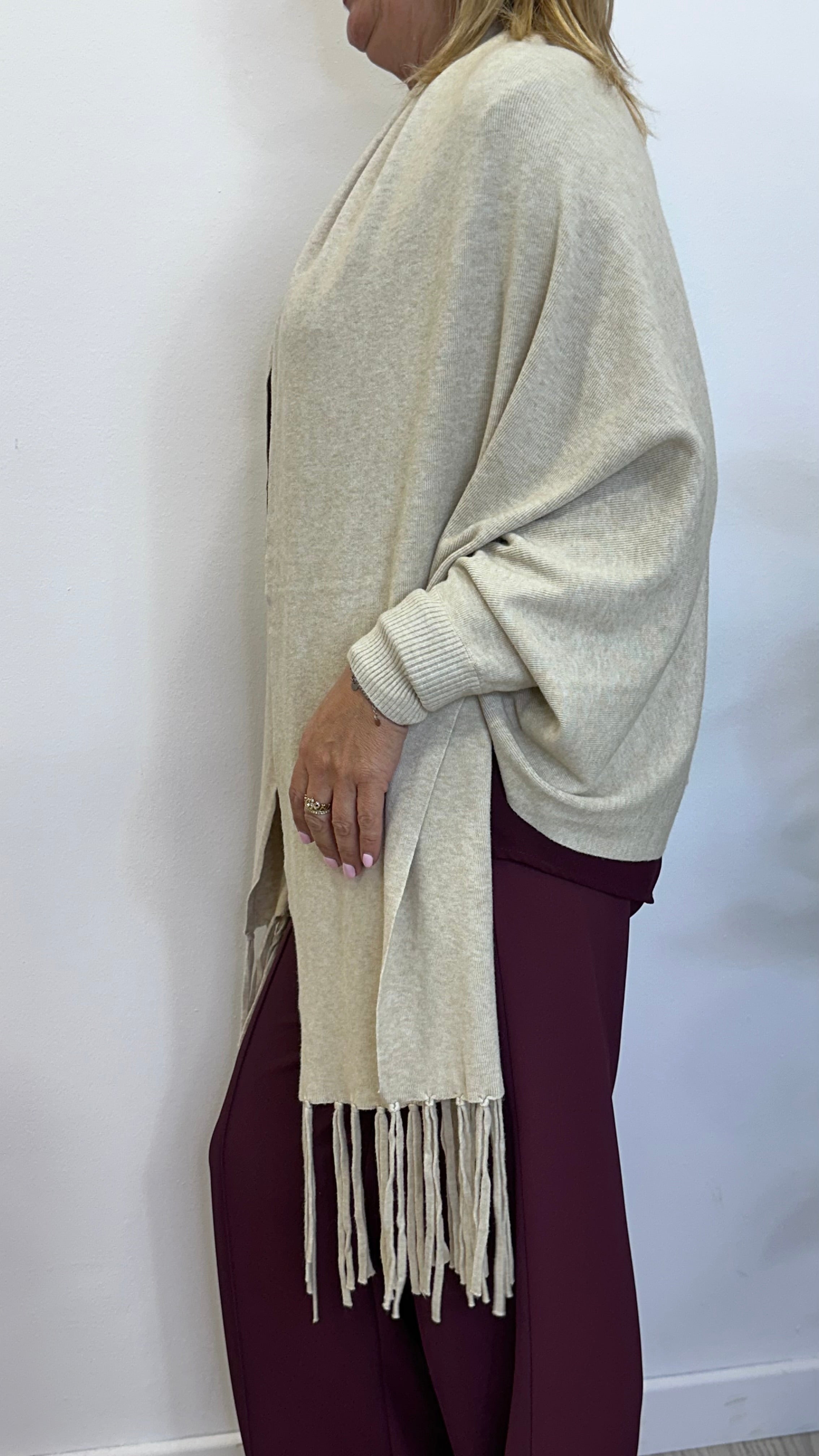 Cardigan "SENNA" con frange