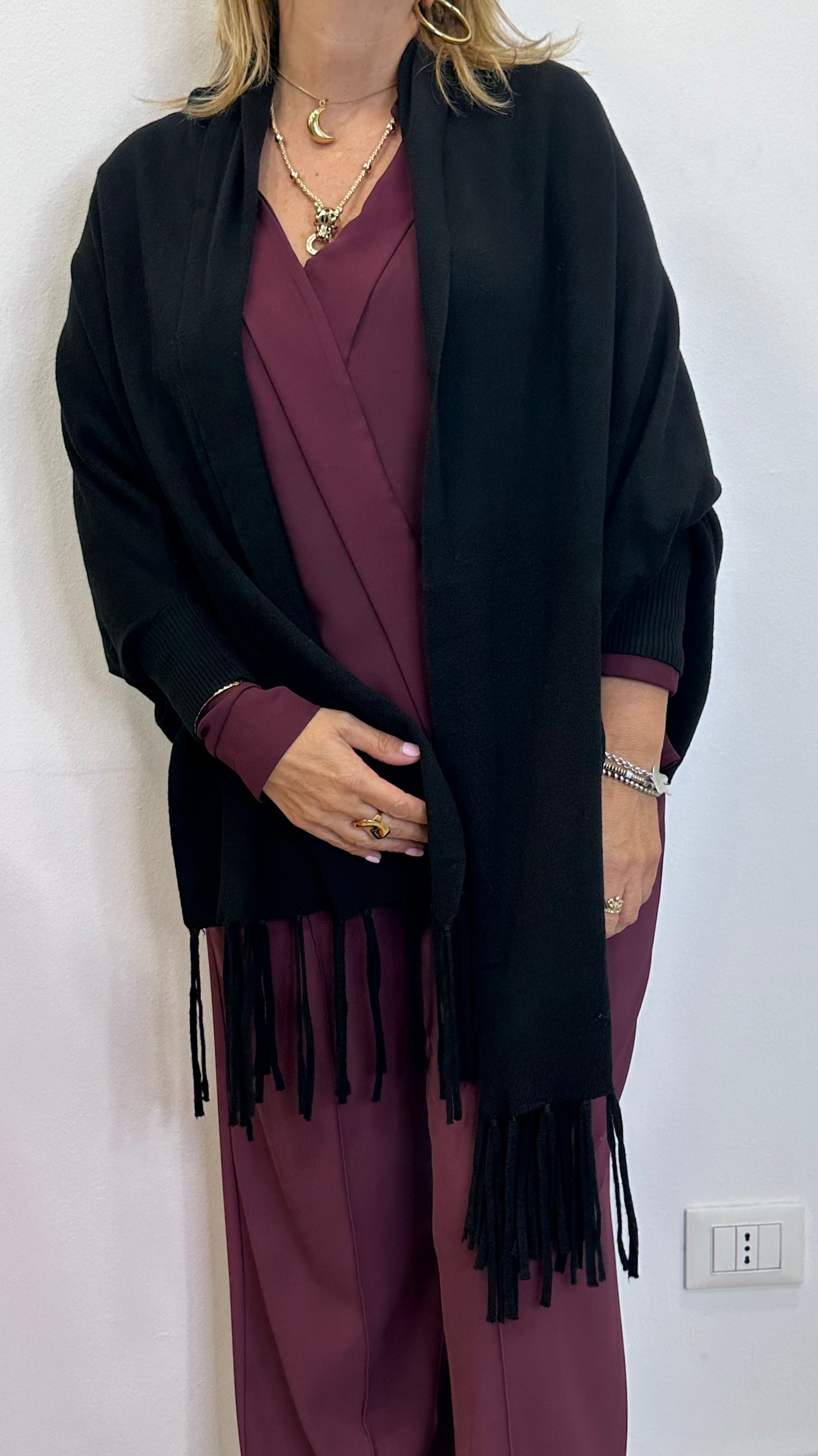 Cardigan "SENNA" con frange