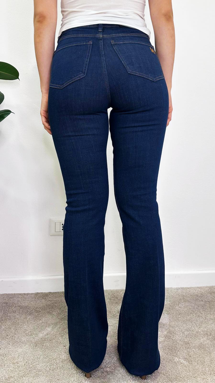 Jeans a Zampa "SILVIA" Blu scuro