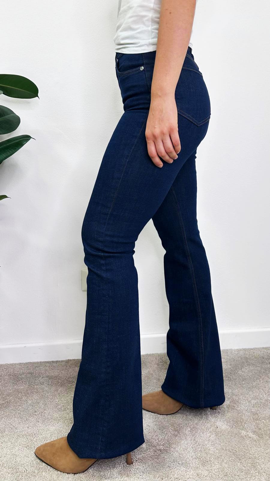 Jeans a Zampa "SILVIA" Blu scuro
