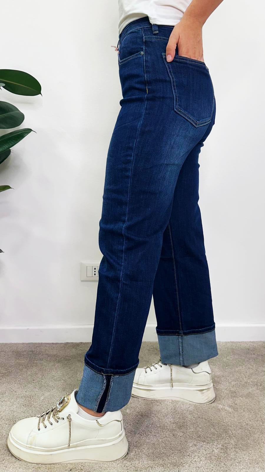 Jeans "LUCY" con risvolto