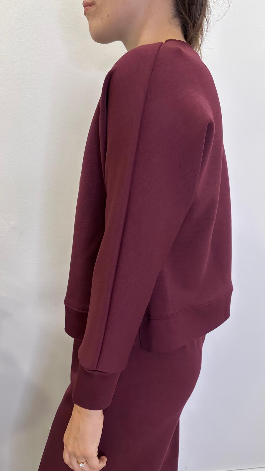 Felpa girocollo "CANDY" con inserti raso