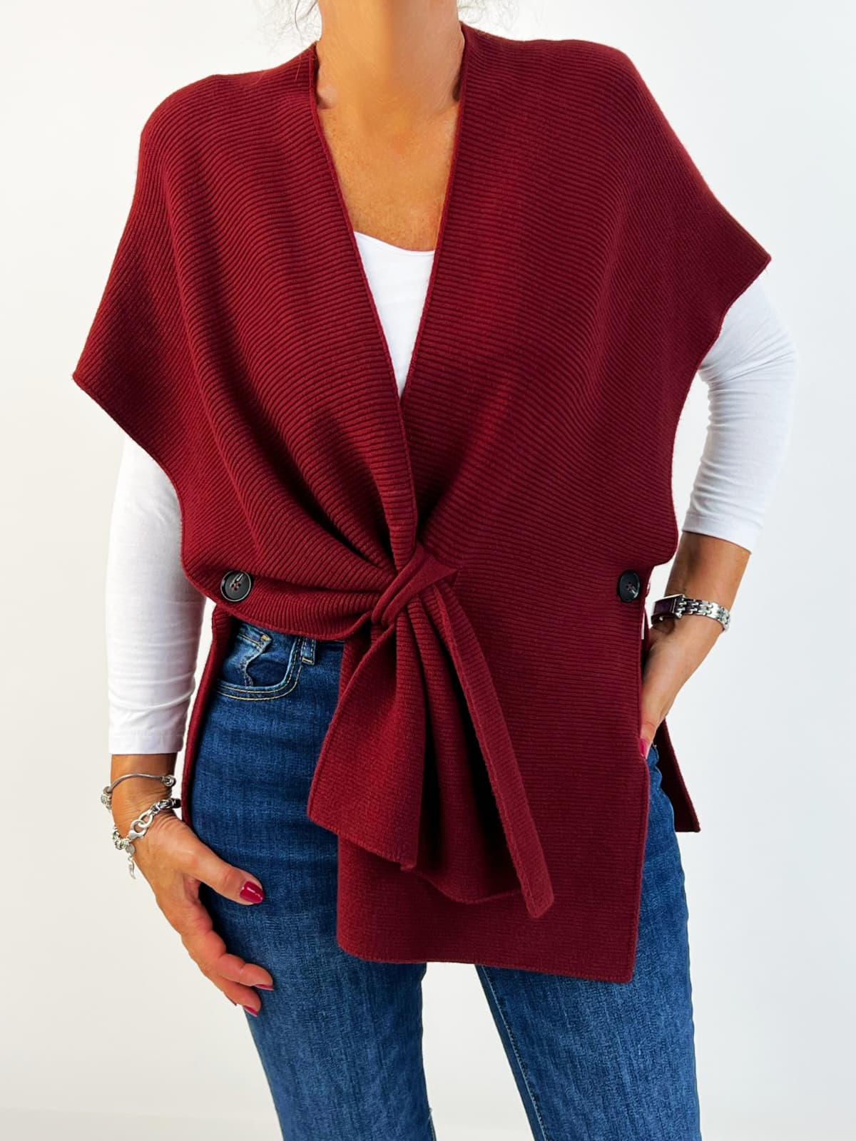 Gilet "ZEUS" in maglia con bottoni
