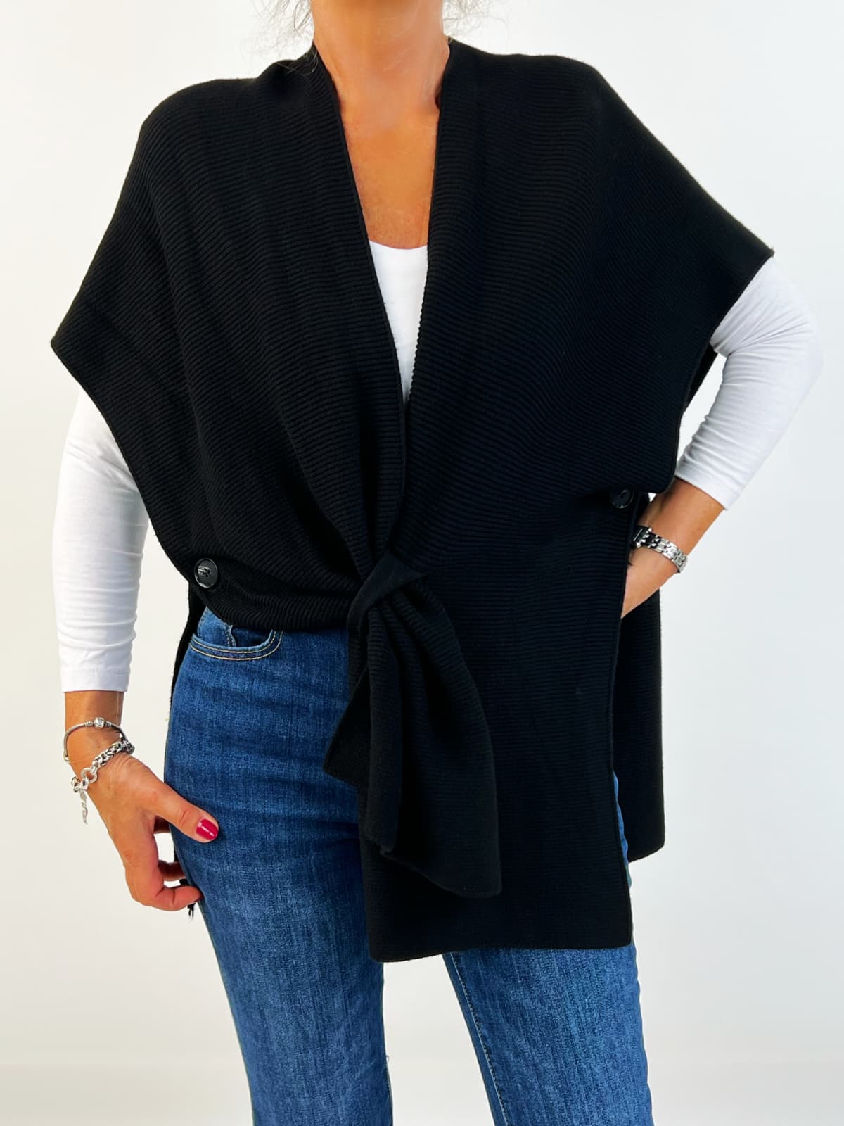 Gilet "ZEUS" in maglia con bottoni