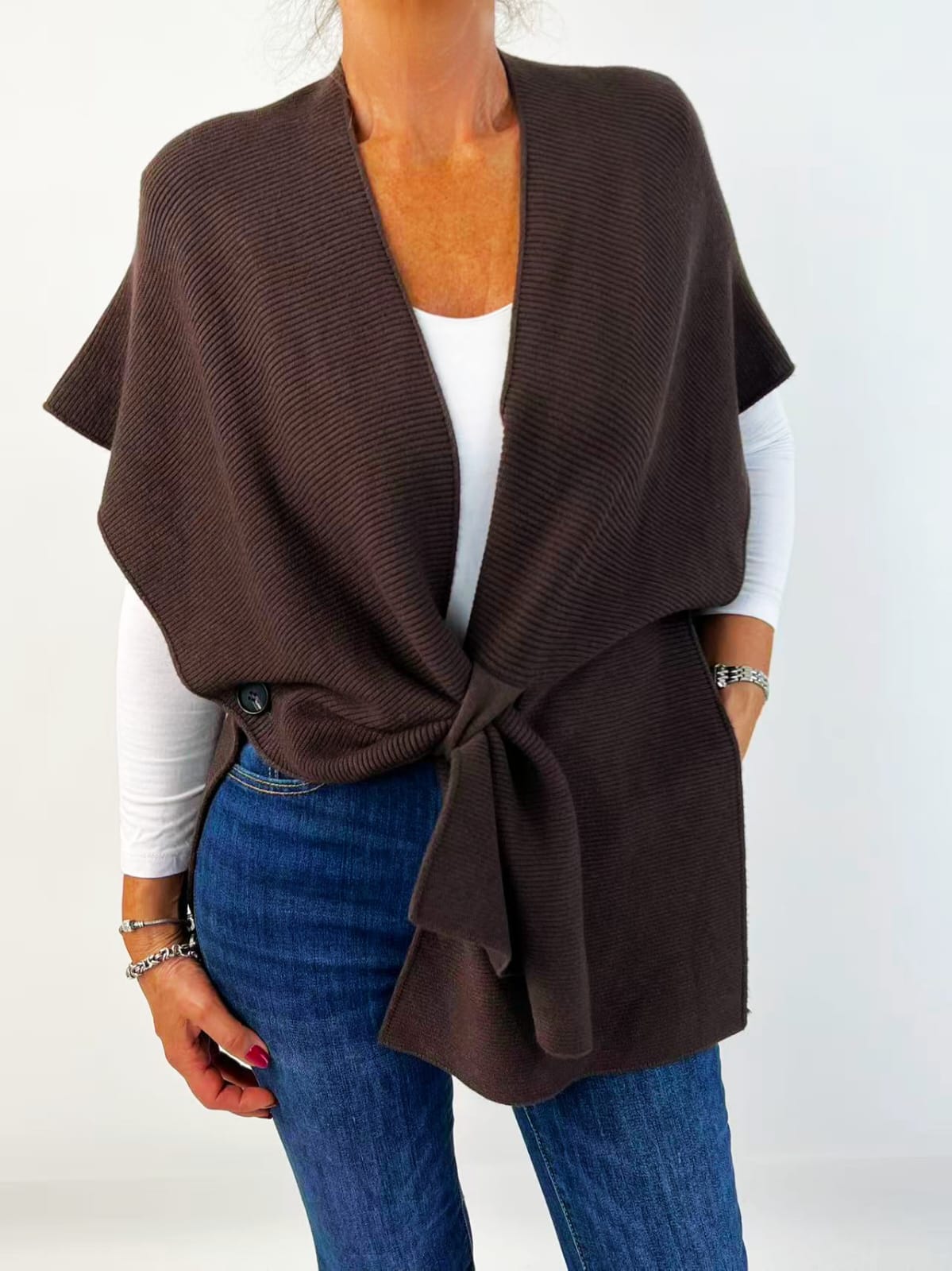 Gilet "ZEUS" in maglia con bottoni