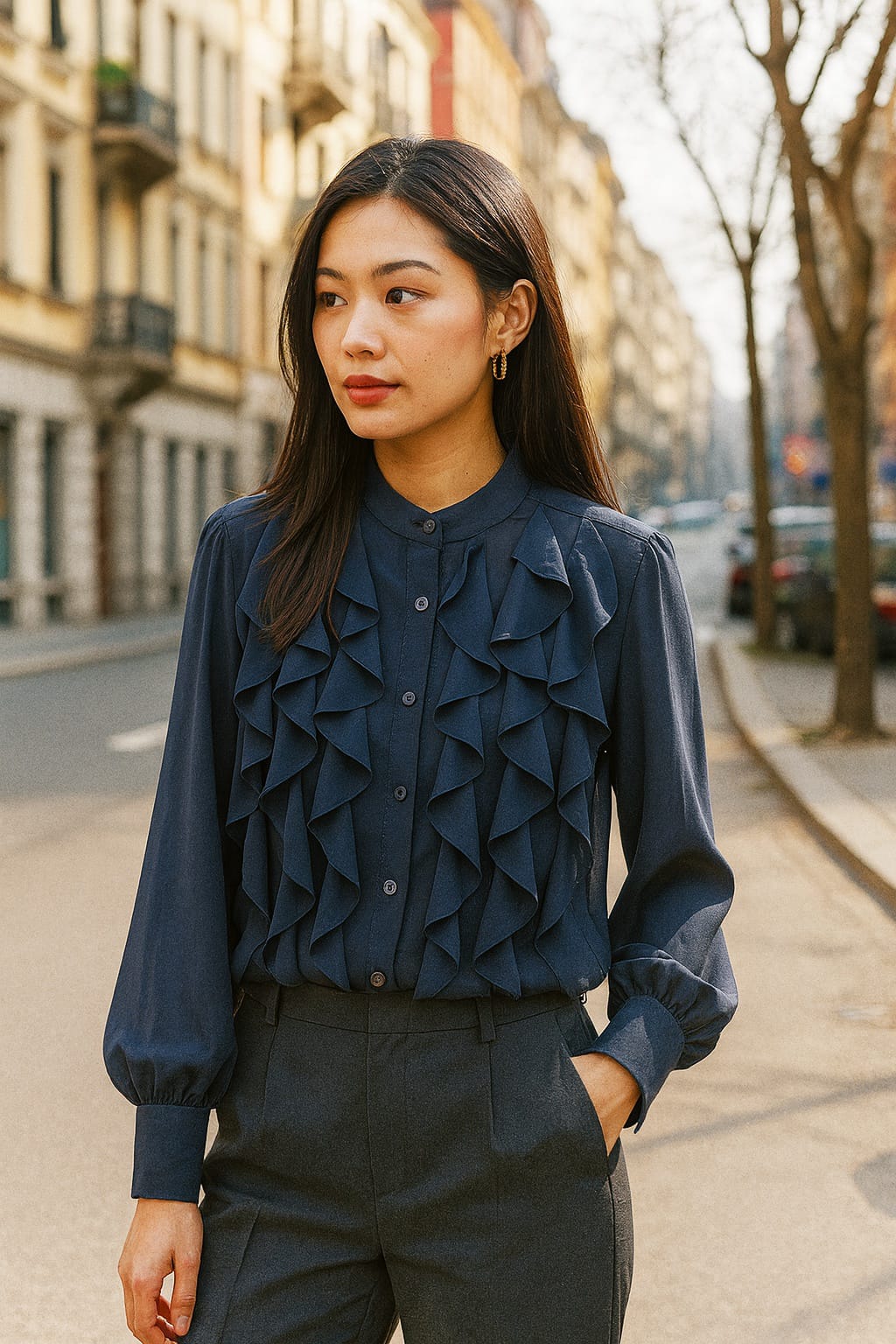 Camicia "PETALO" in voile