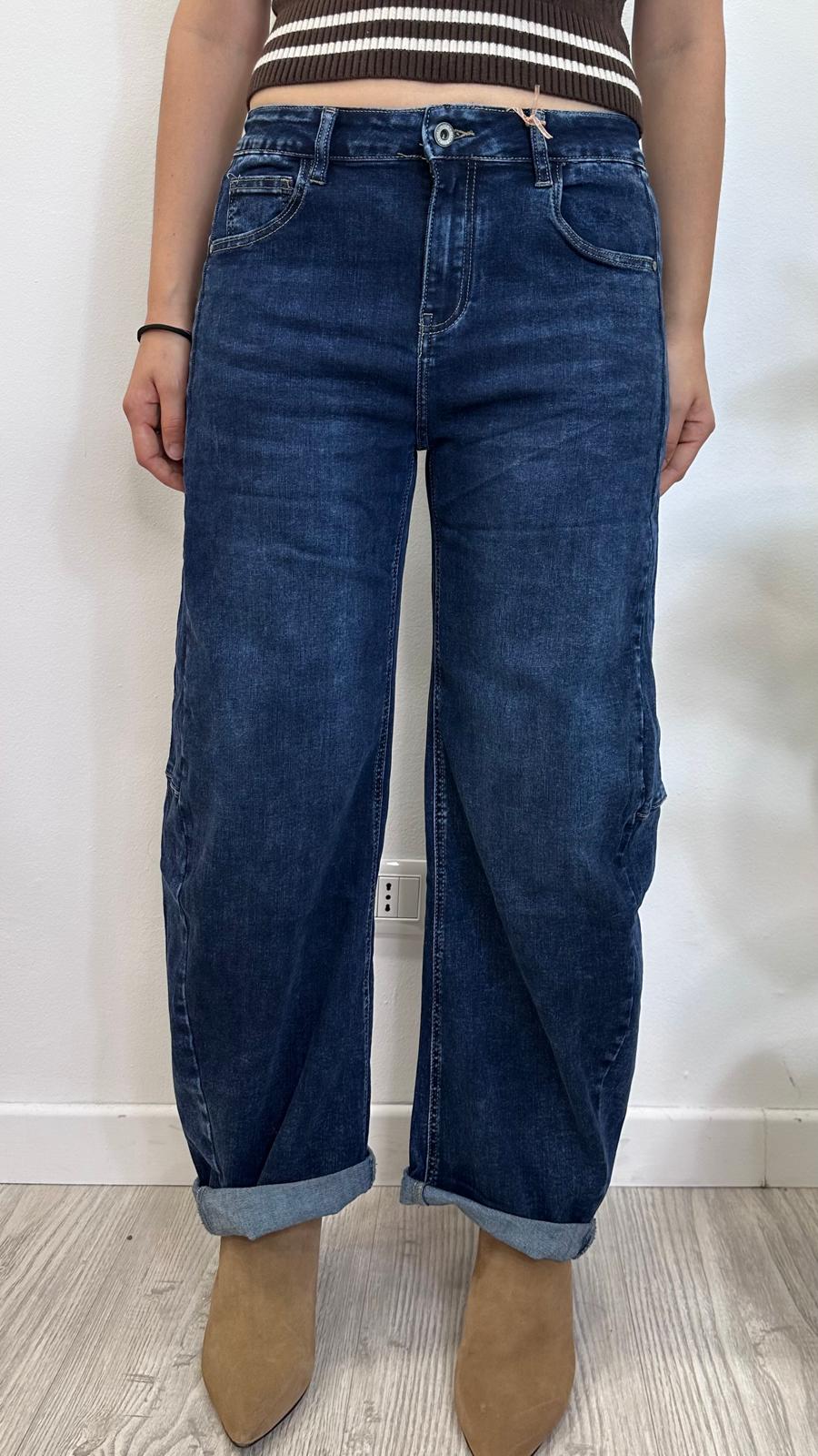 Jeans "EVA" Balloon con risvolto