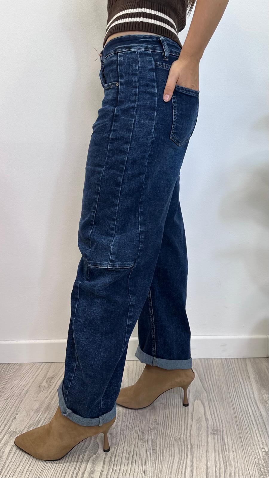 Jeans "EVA" Balloon con risvolto