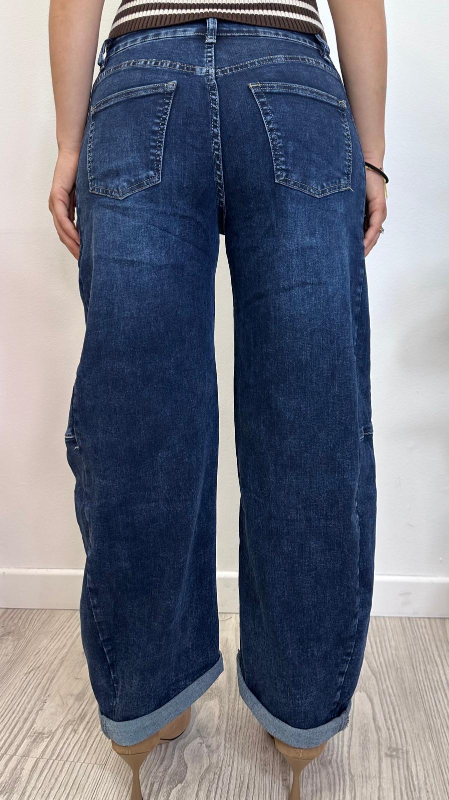 Jeans "EVA" Balloon con risvolto