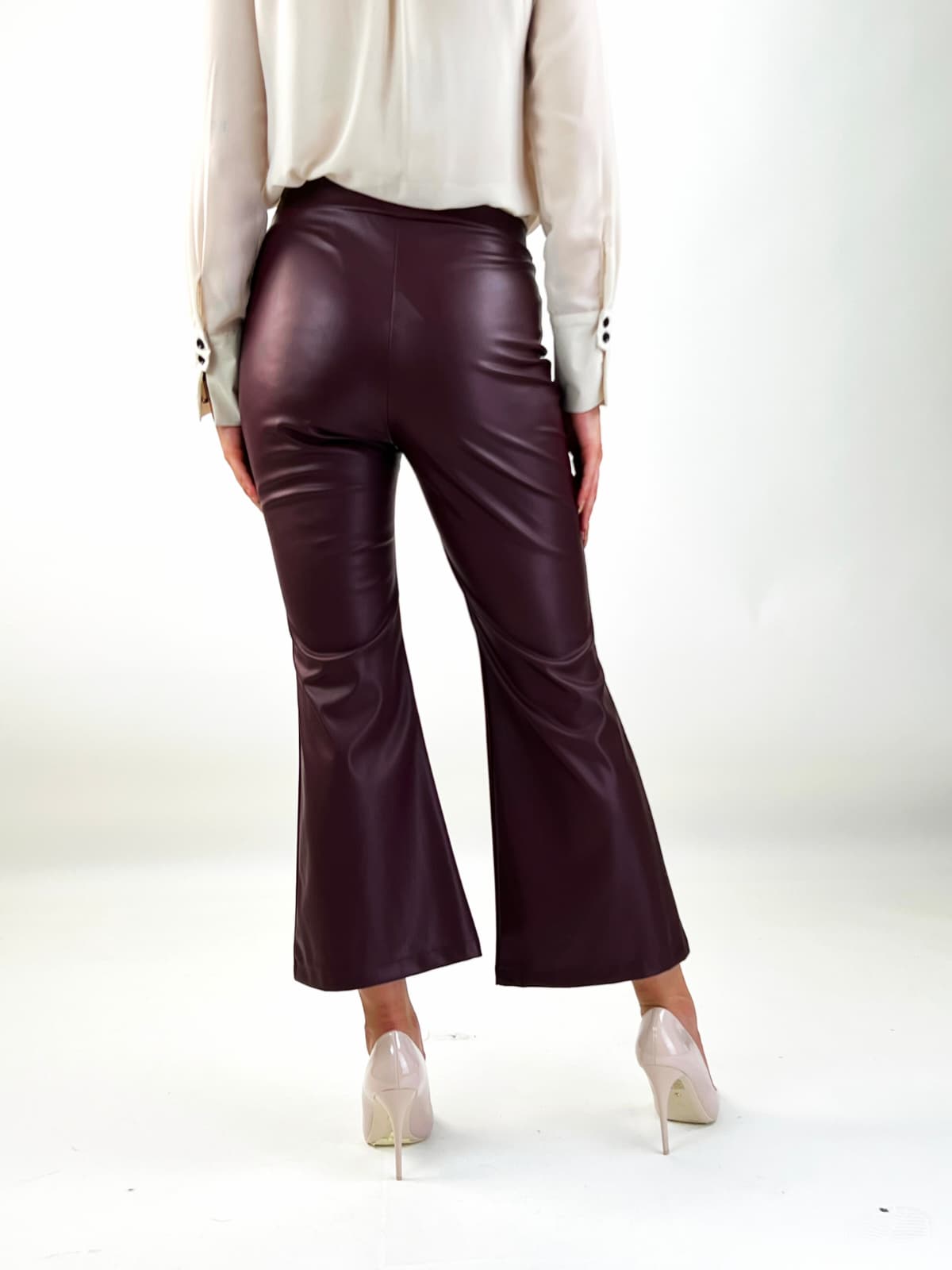 Pantaloni "PAOLINO" in ecopelle a zampa
