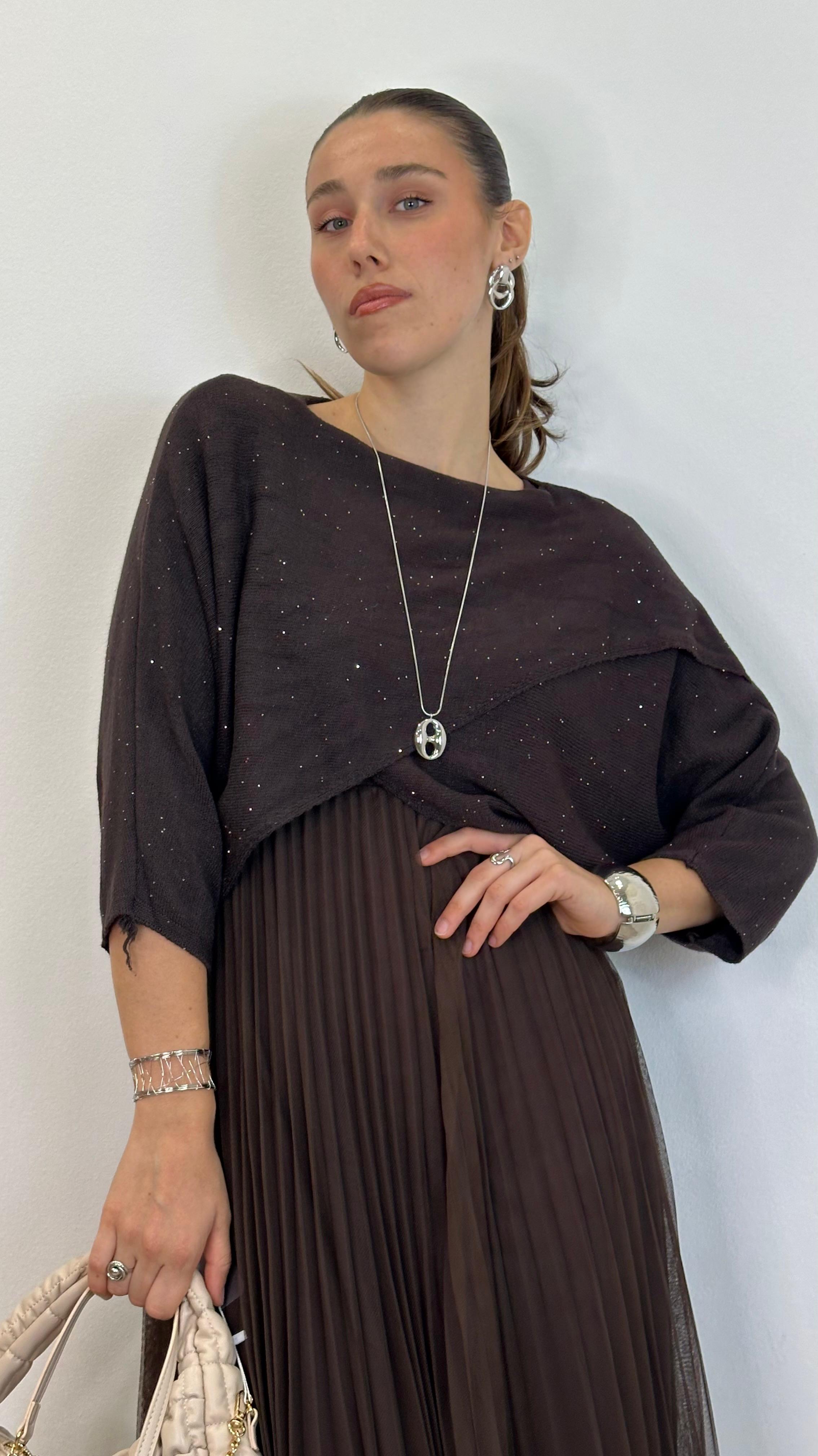 Abito "TOKYO" in maglia con punti luce