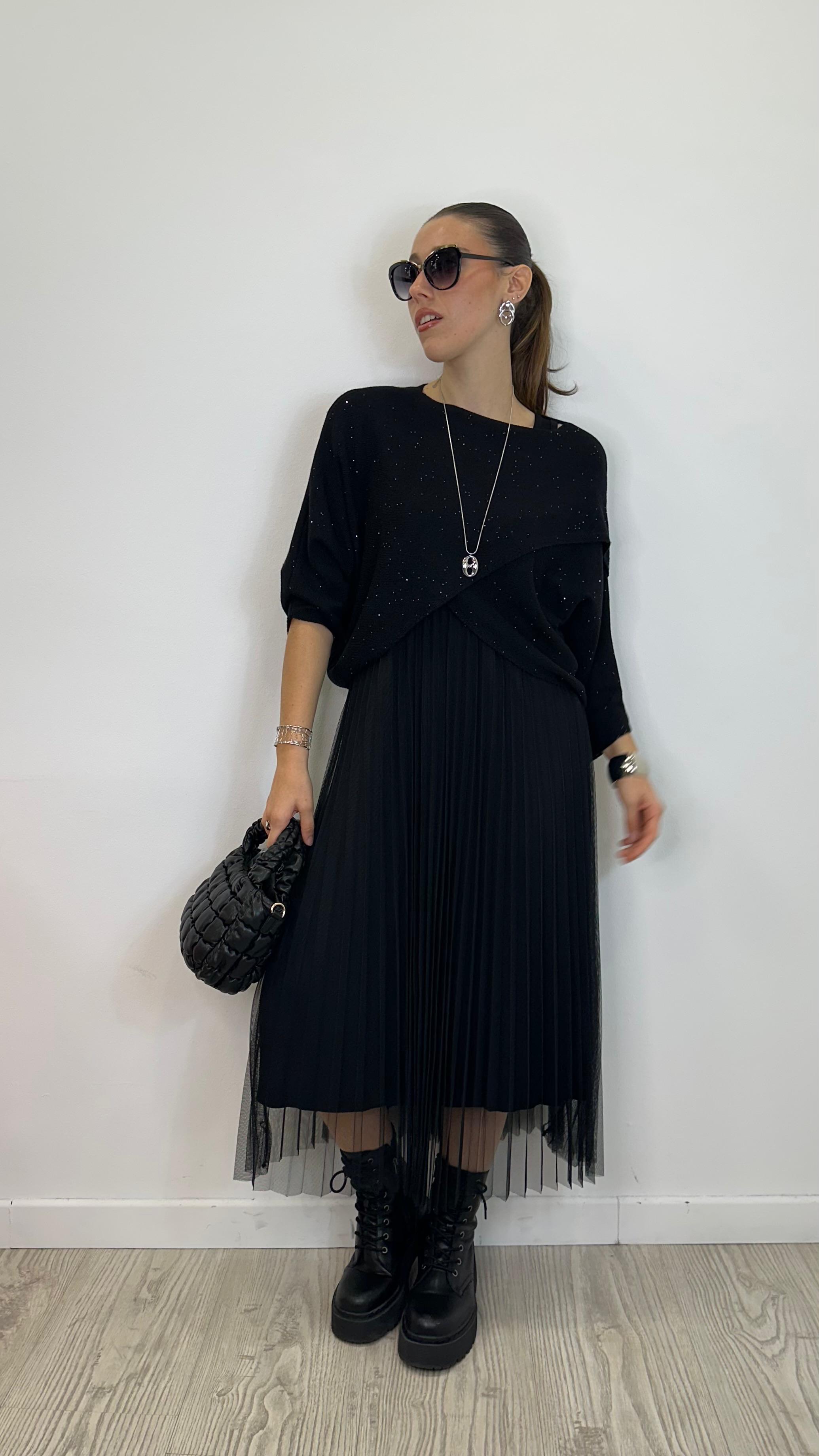 Abito "TOKYO" in maglia con punti luce