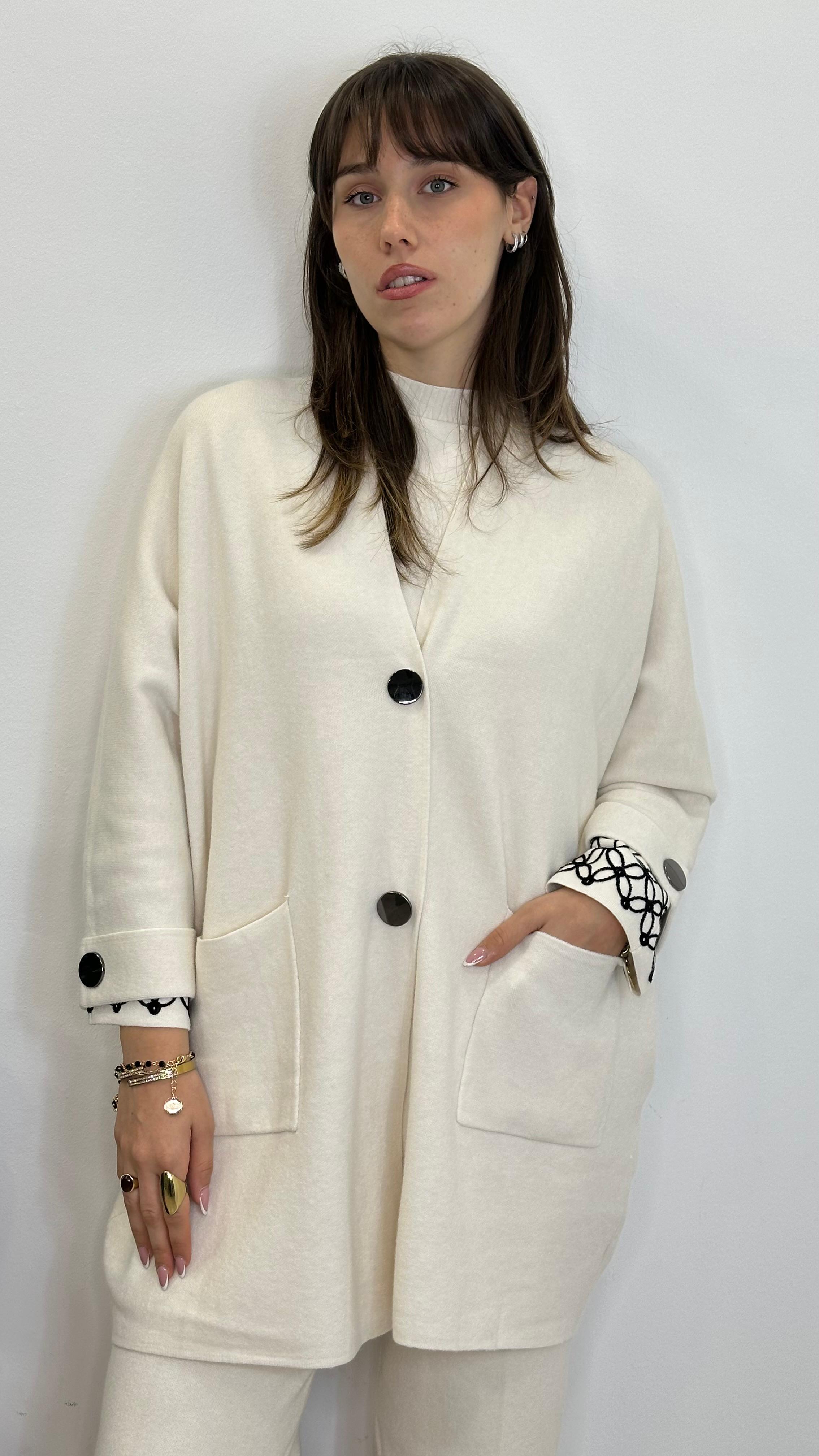 Maxi cardigan "OSIRIDE" con bottoni