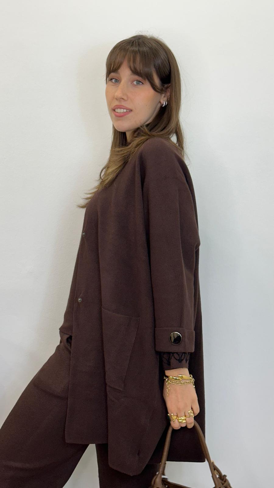 Maxi cardigan "OSIRIDE" con bottoni