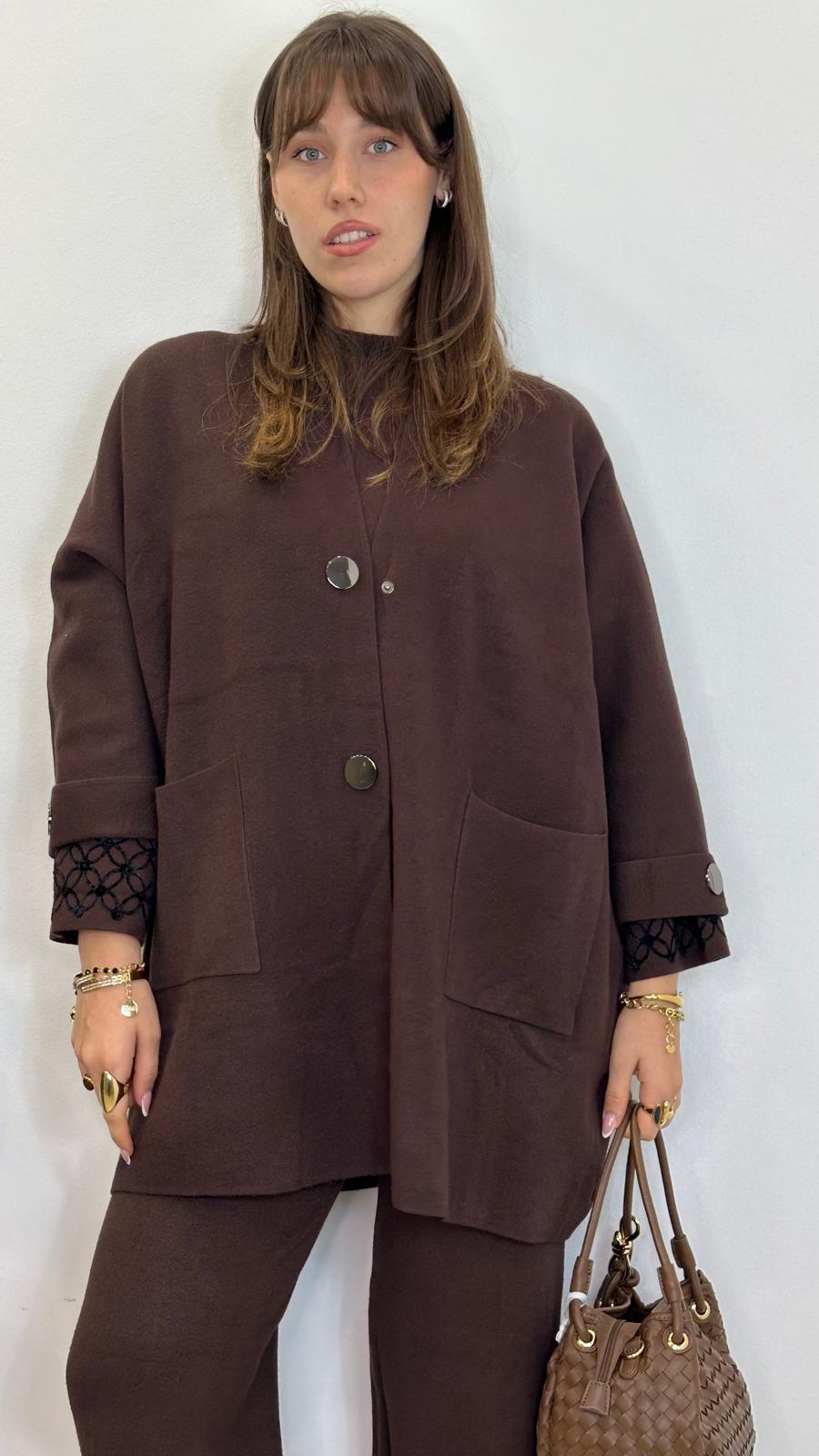 Maxi cardigan "OSIRIDE" con bottoni