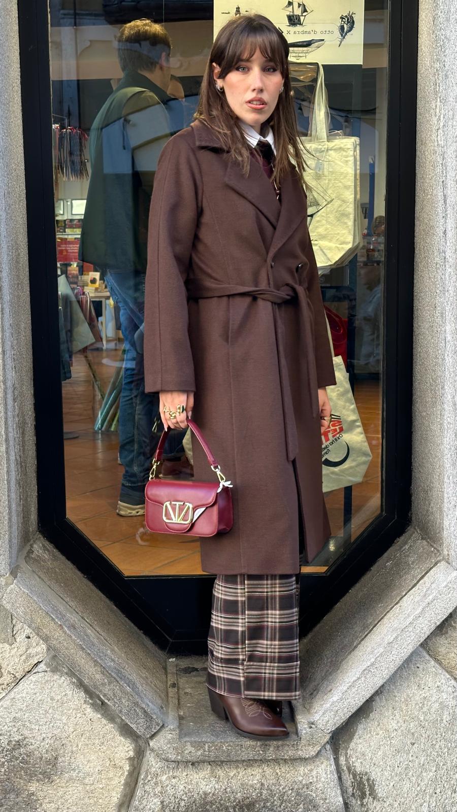 Cappotto "FRIDA" con cintura e doppiopetto