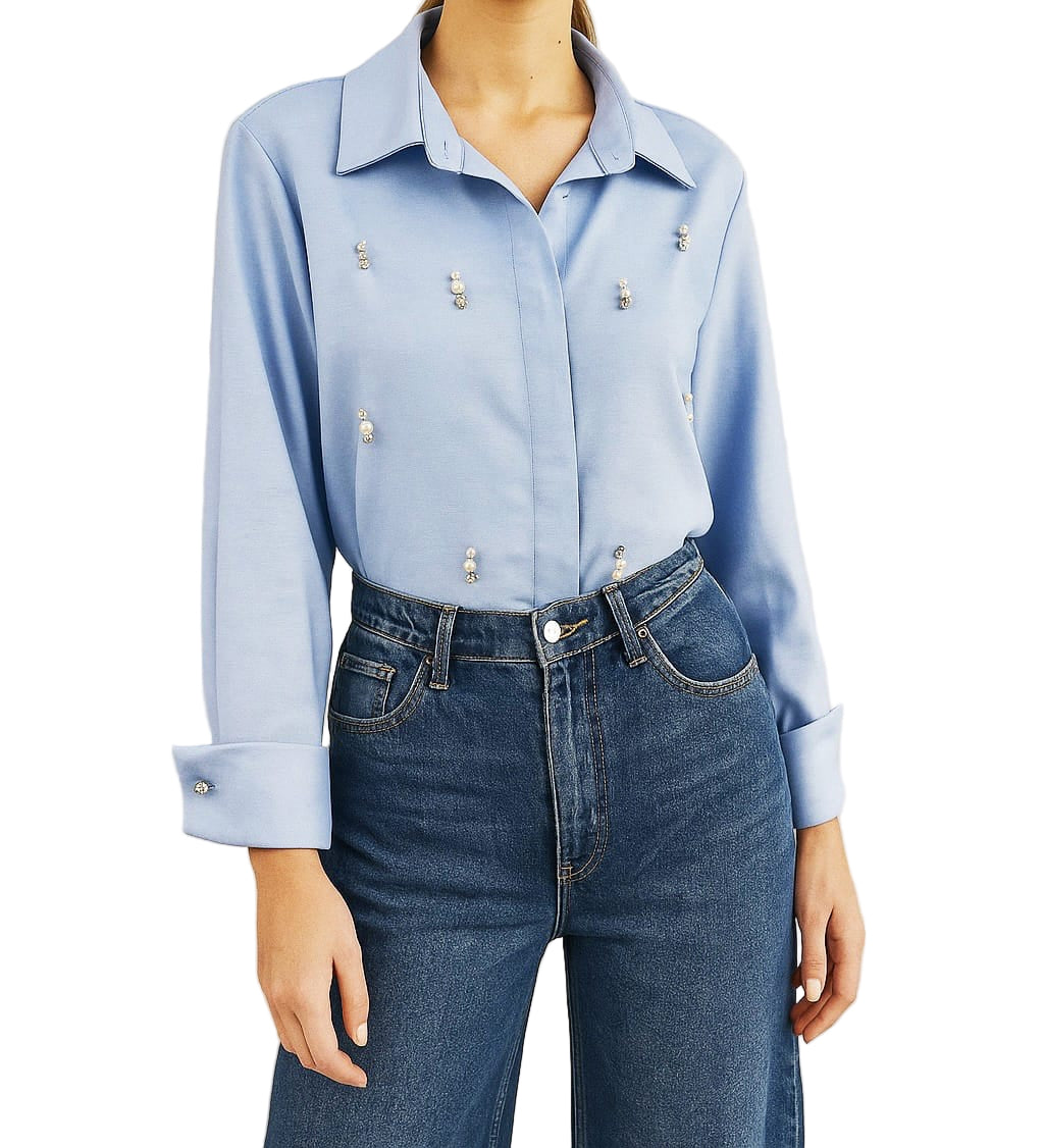 Camicia "LUXOR" con applicazioni gioiello