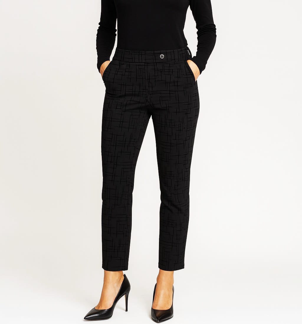 Pantaloni sigaretta "ASTRID"in punto milano devorè