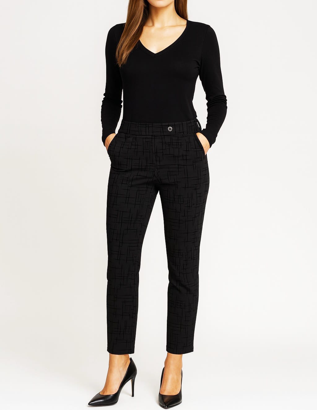 Pantaloni sigaretta "ASTRID"in punto milano devorè