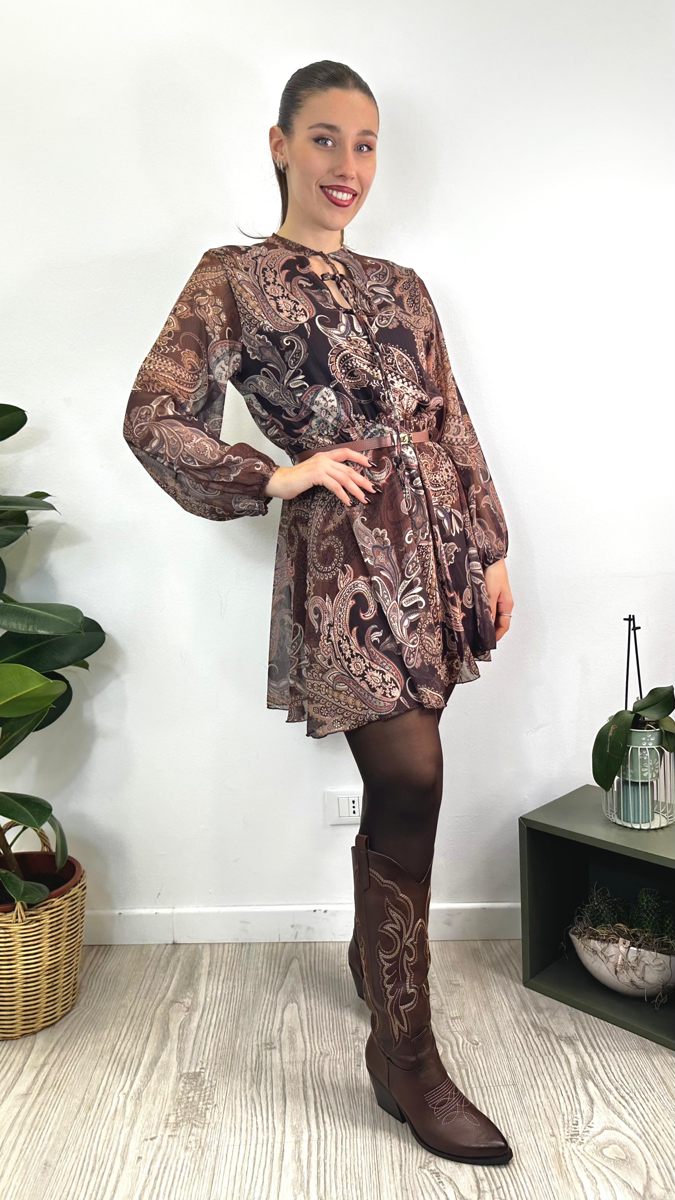 Abito "MANDY" in voile con fantasia