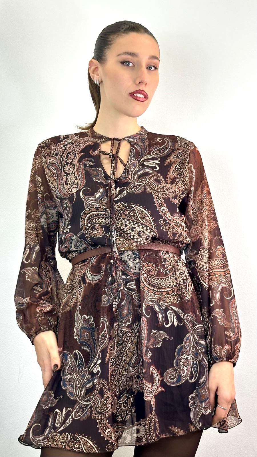 Abito "MANDY" in voile con fantasia