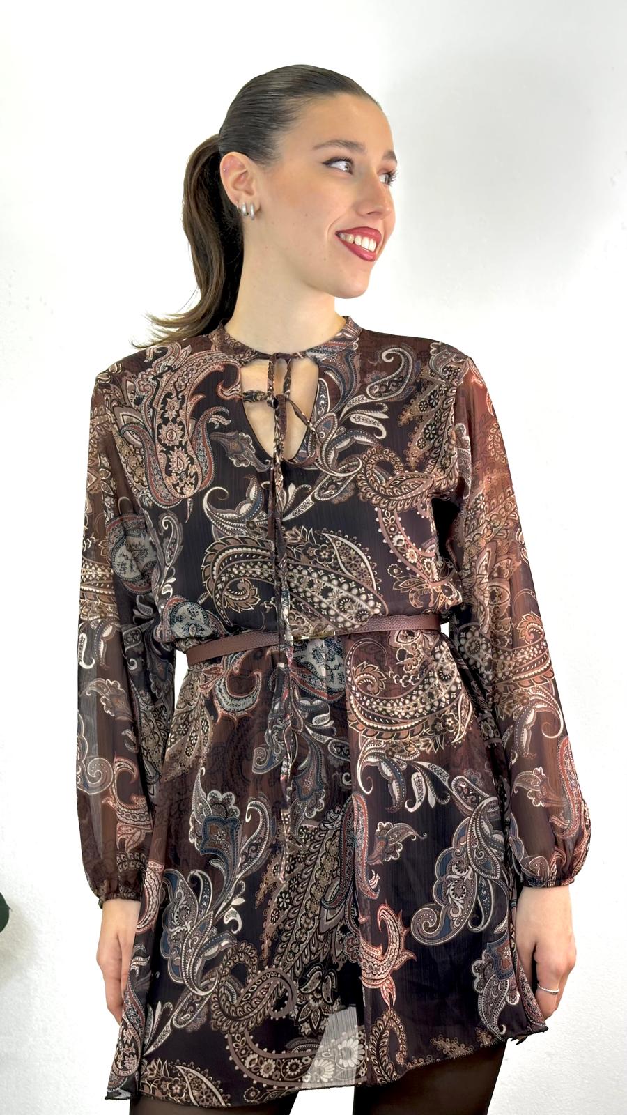 Abito "MANDY" in voile con fantasia