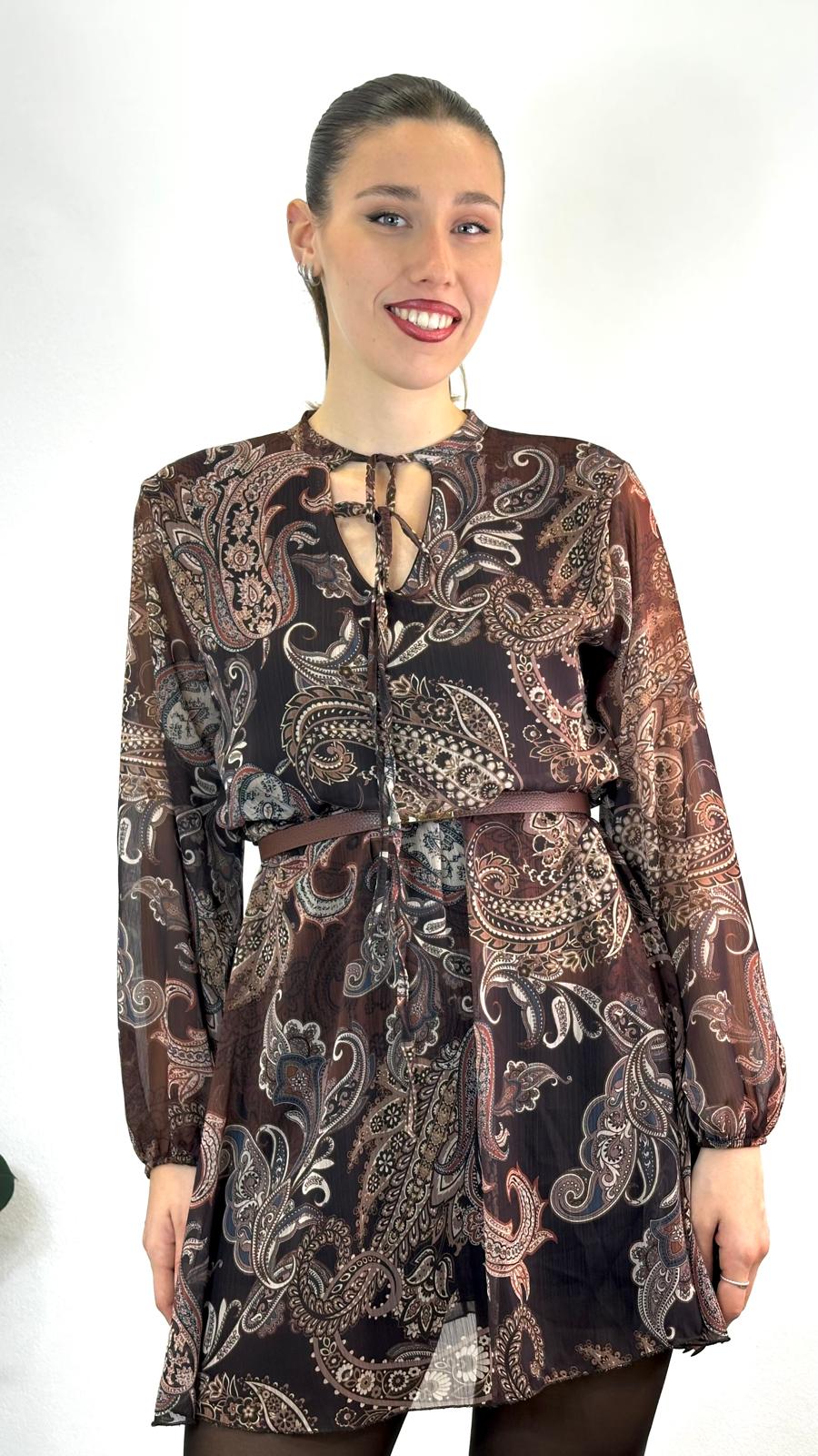 Abito "MANDY" in voile con fantasia