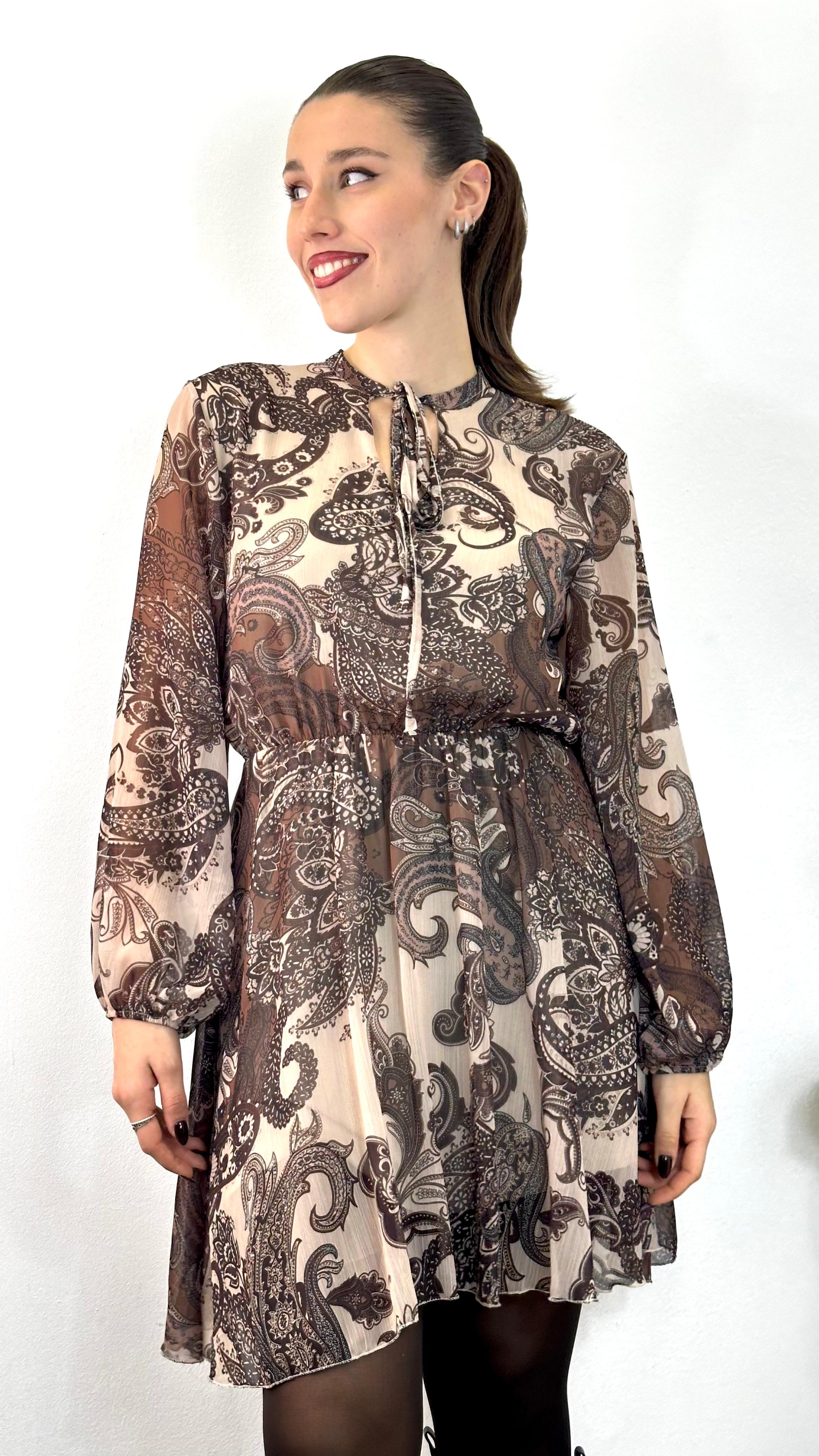 Abito "MANDY" in voile con fantasia