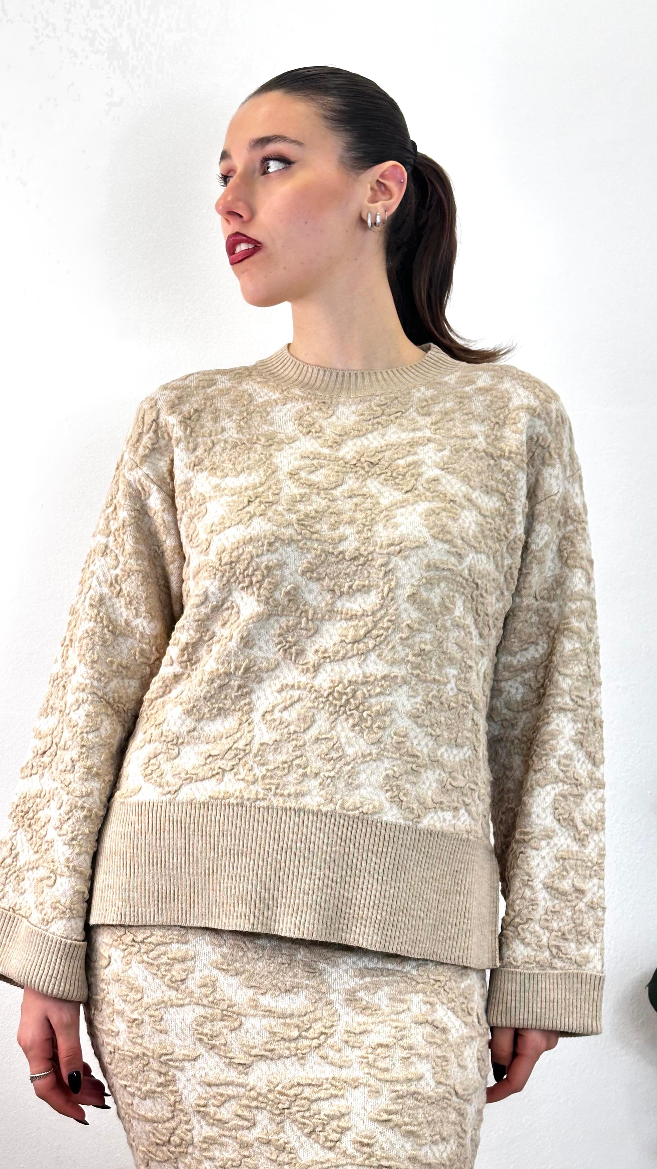 Pull "ALFA" in maglia lavorata in rilievo SILVIAN HEACH