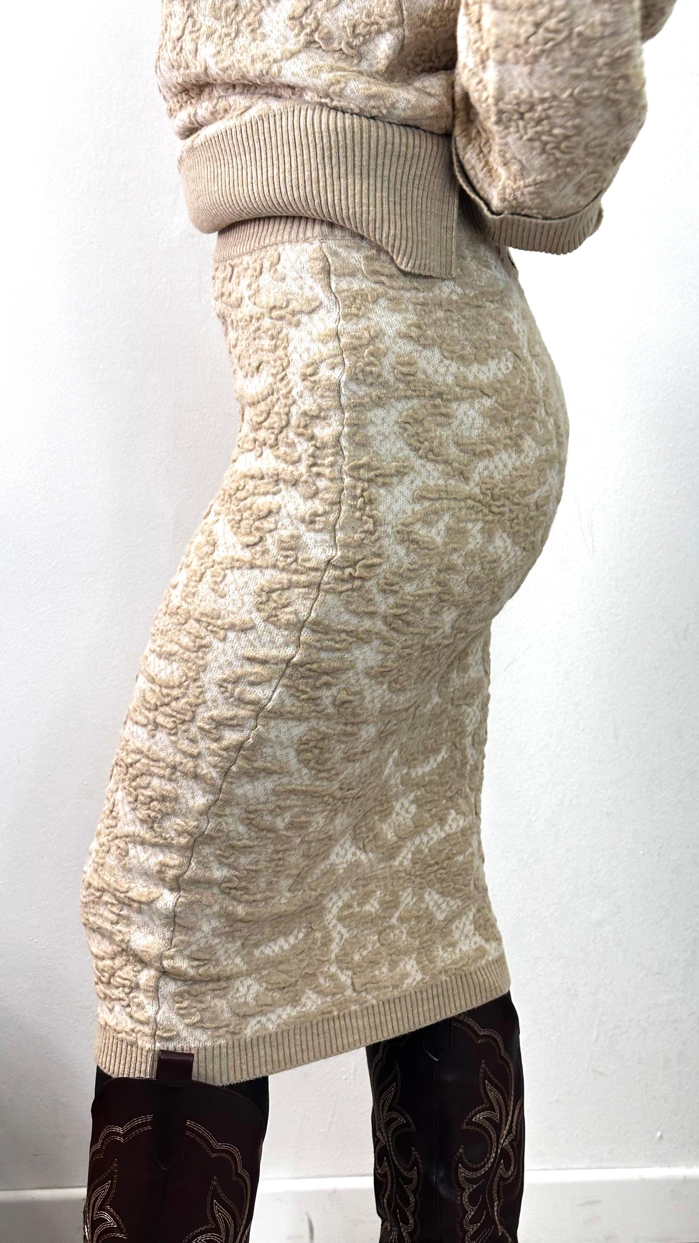 Gonna "ALFA" in maglia lavorata in rilievo SILVIAN HEACH