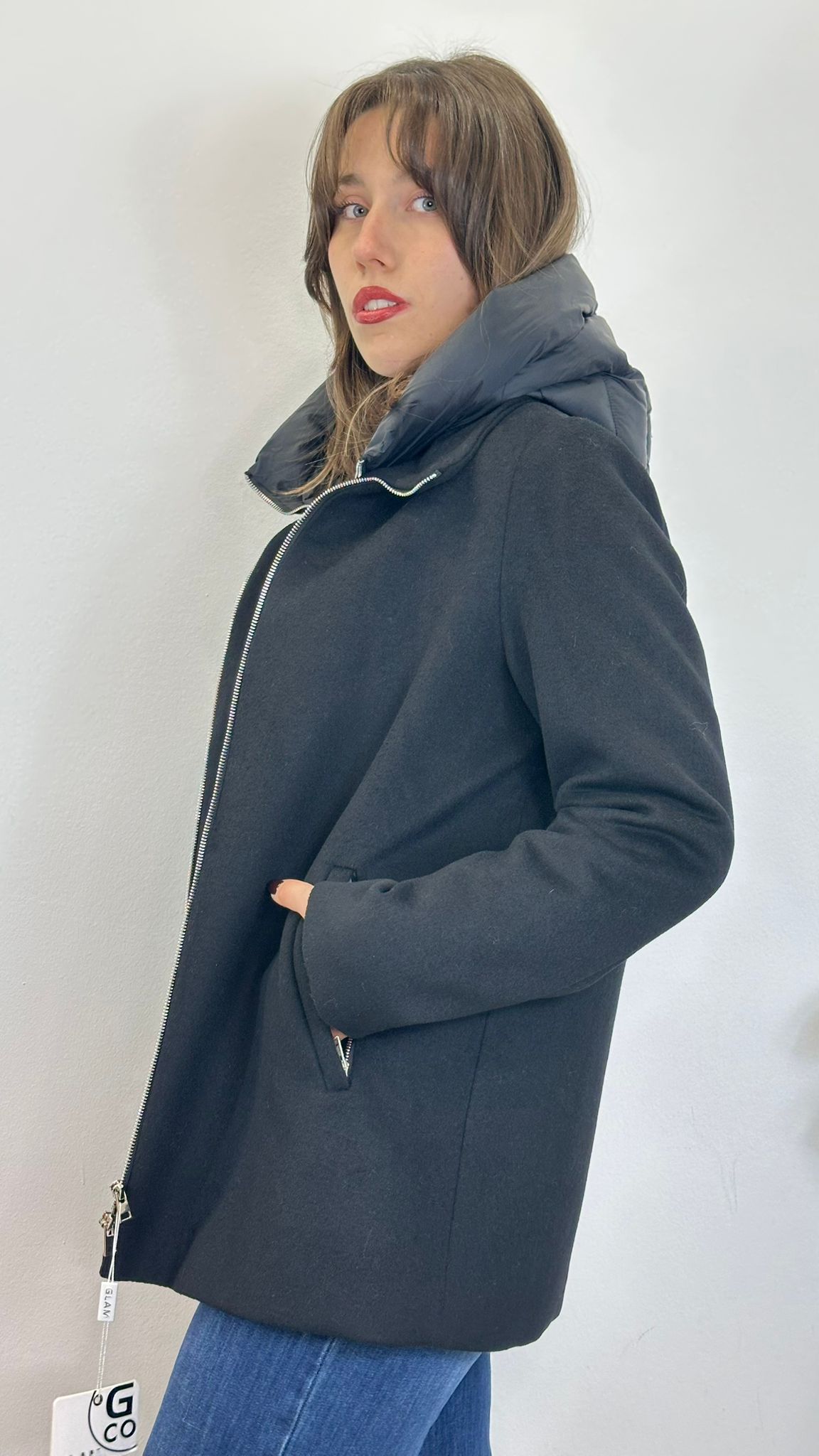 cappotto "P62" con inserto piumino-cappuccio removibili