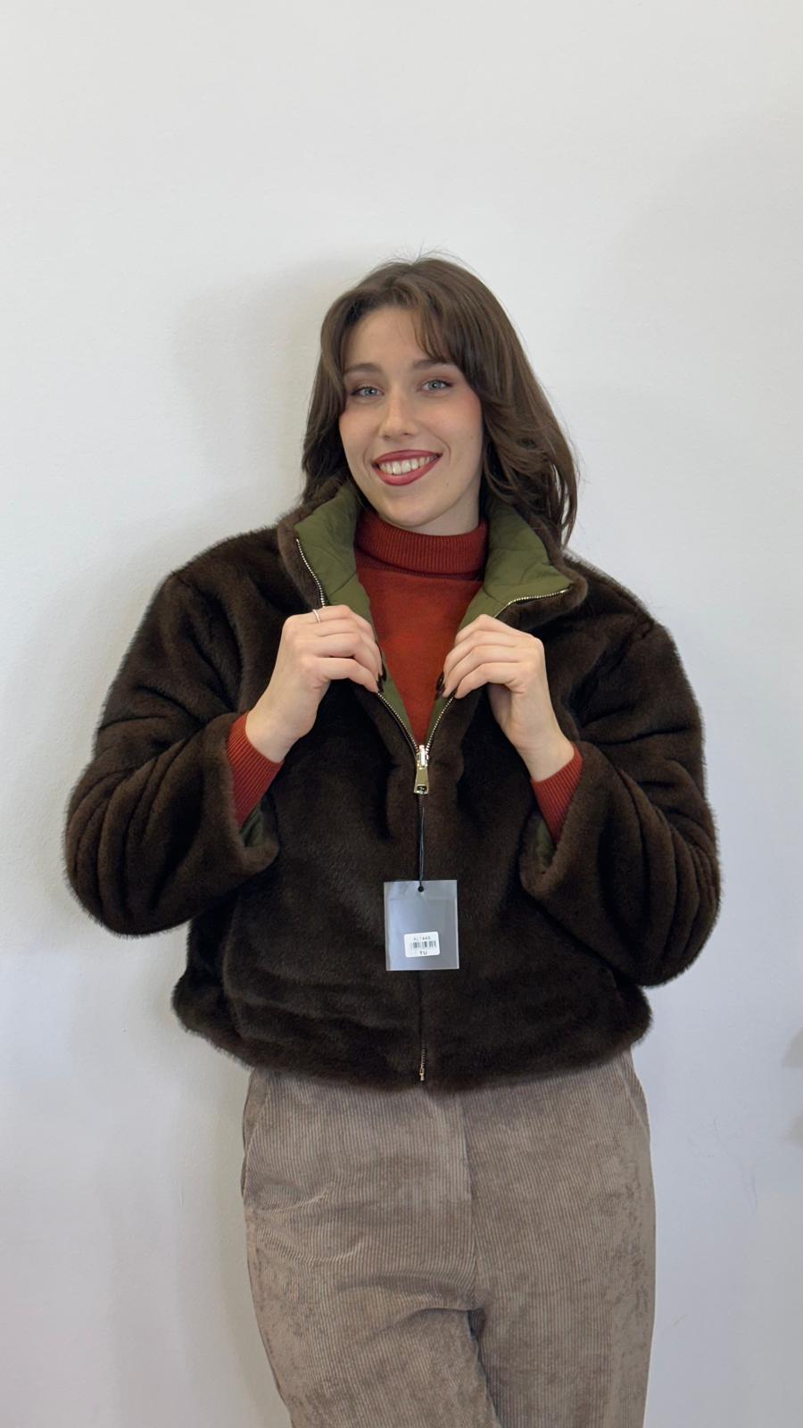 eco-pelliccia "VISONE" reversibile