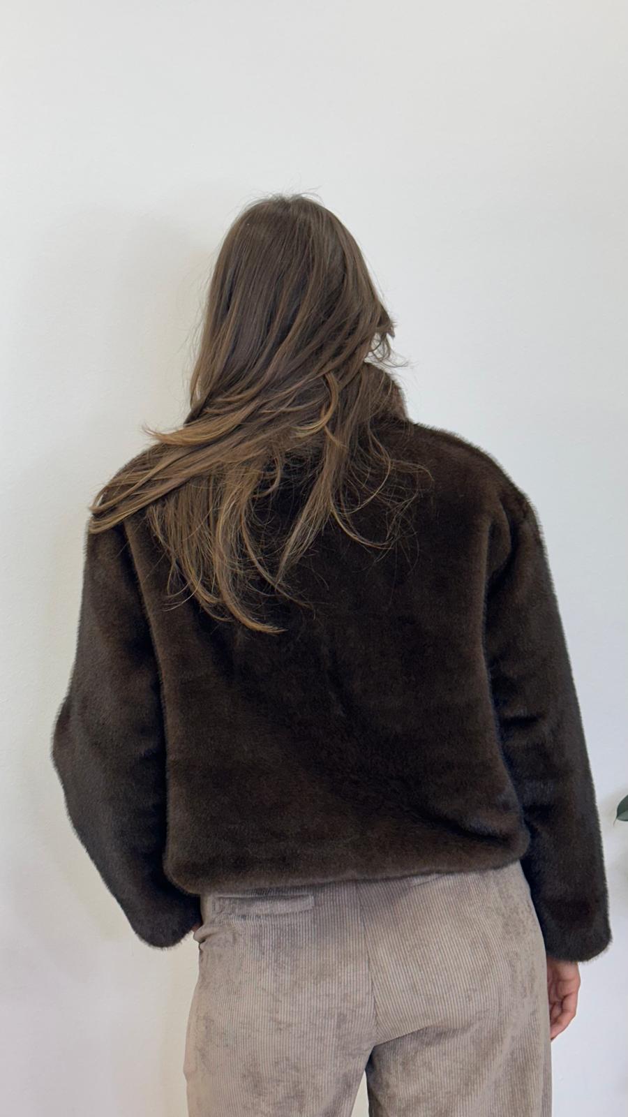 eco-pelliccia "VISONE" reversibile