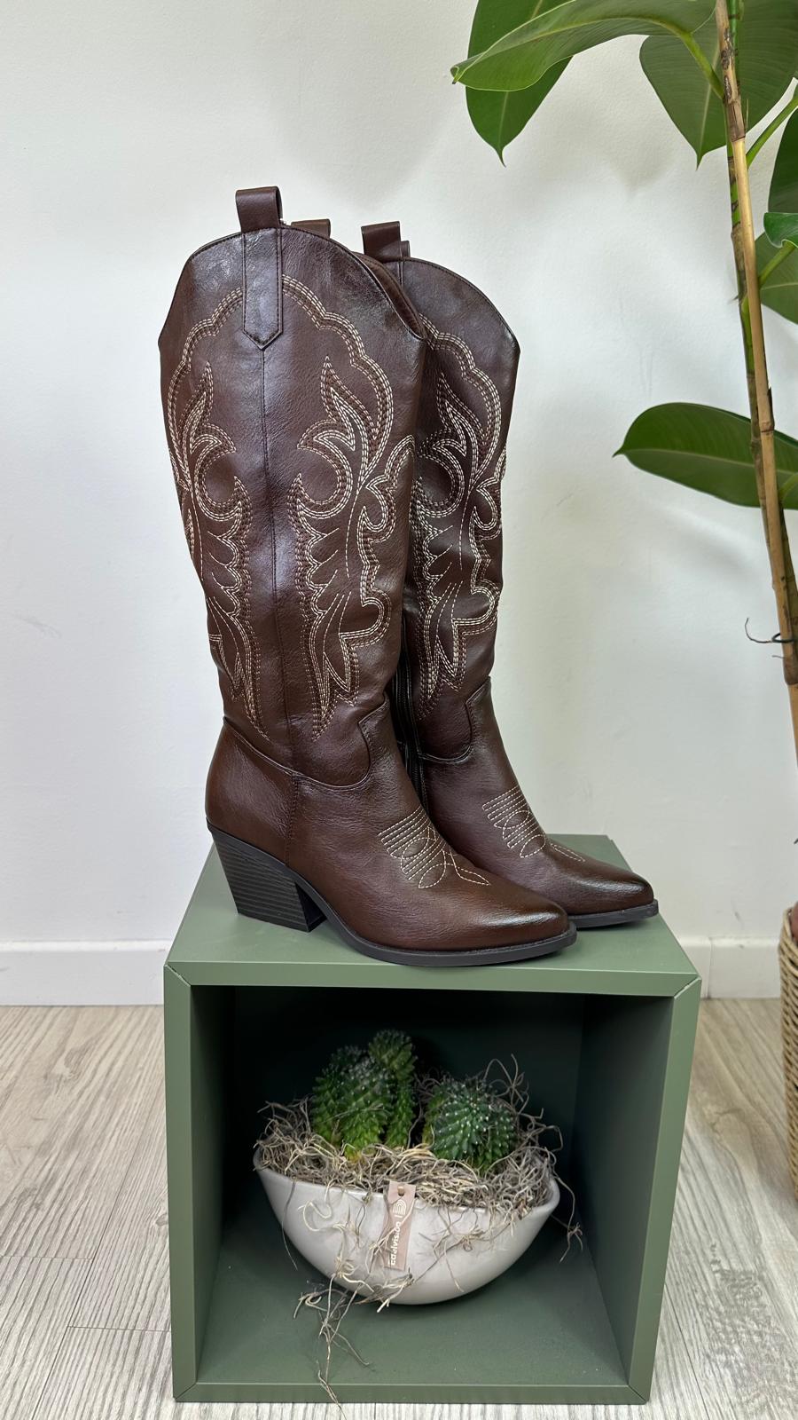 stivale texano "DAKOTA" marrone