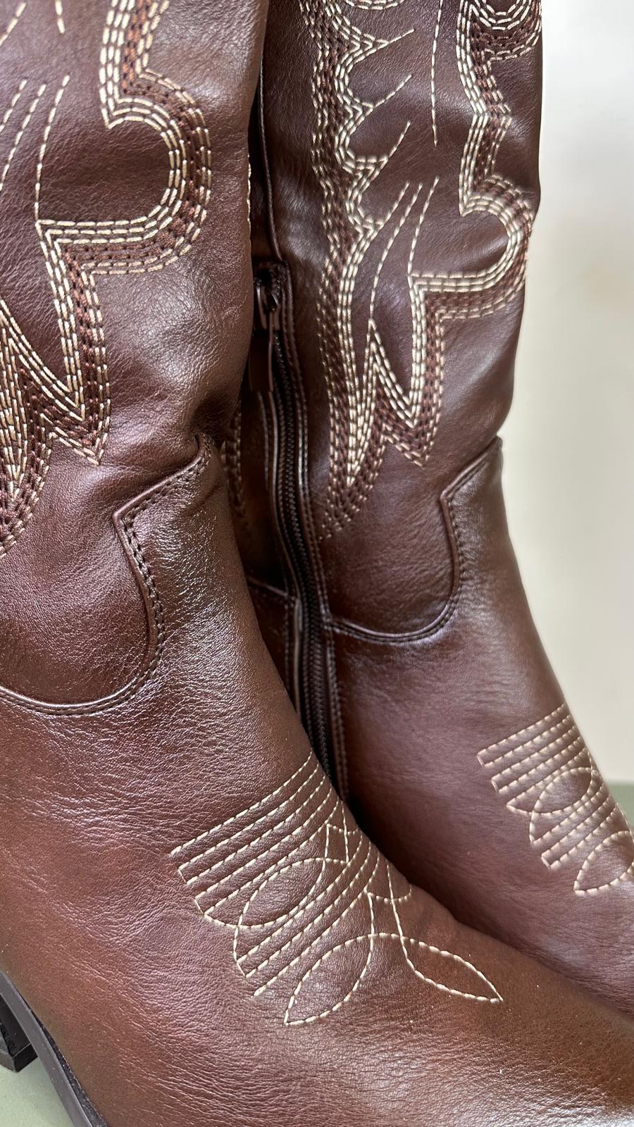 stivale texano "DAKOTA" marrone