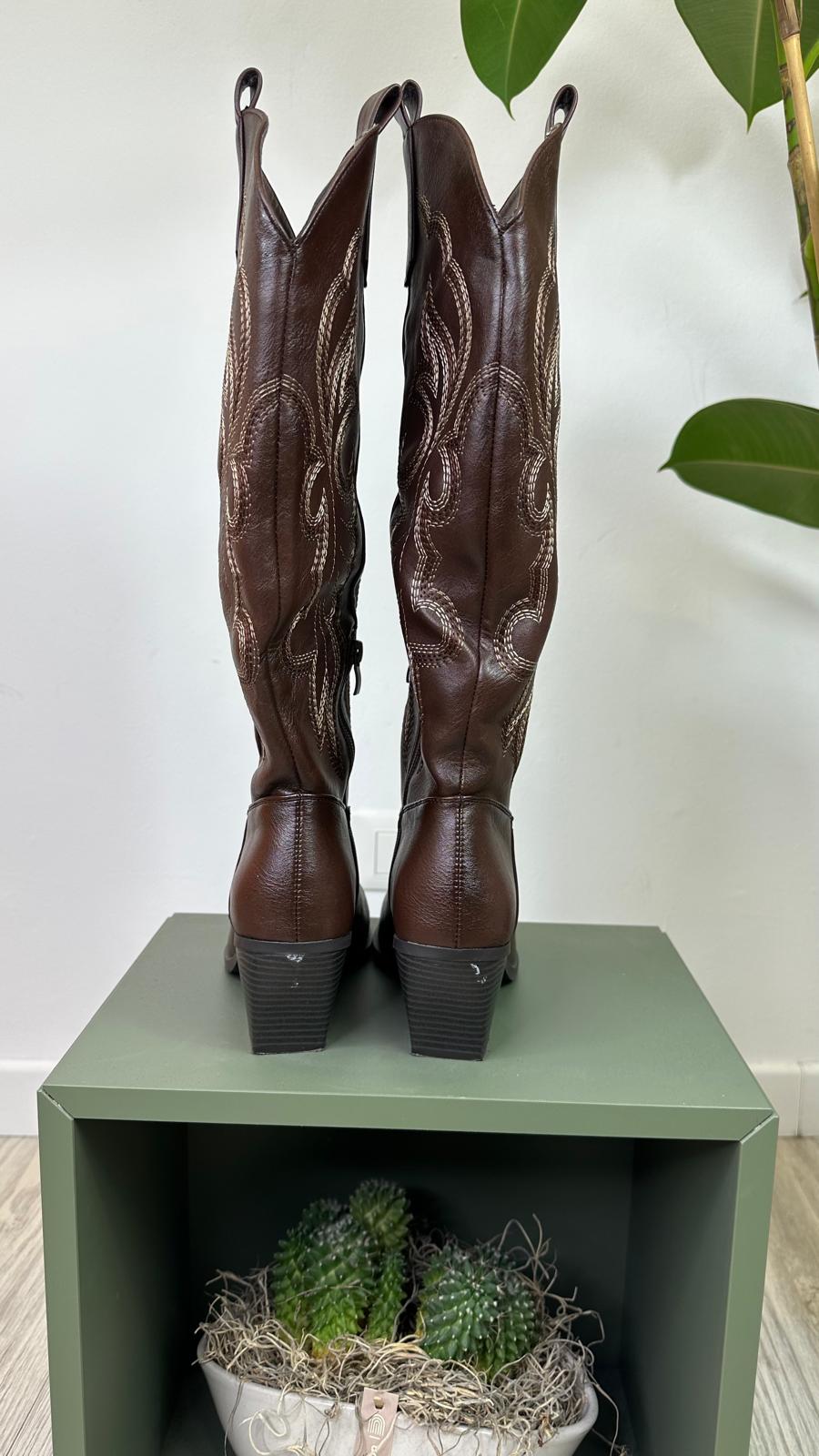 stivale texano "DAKOTA" marrone