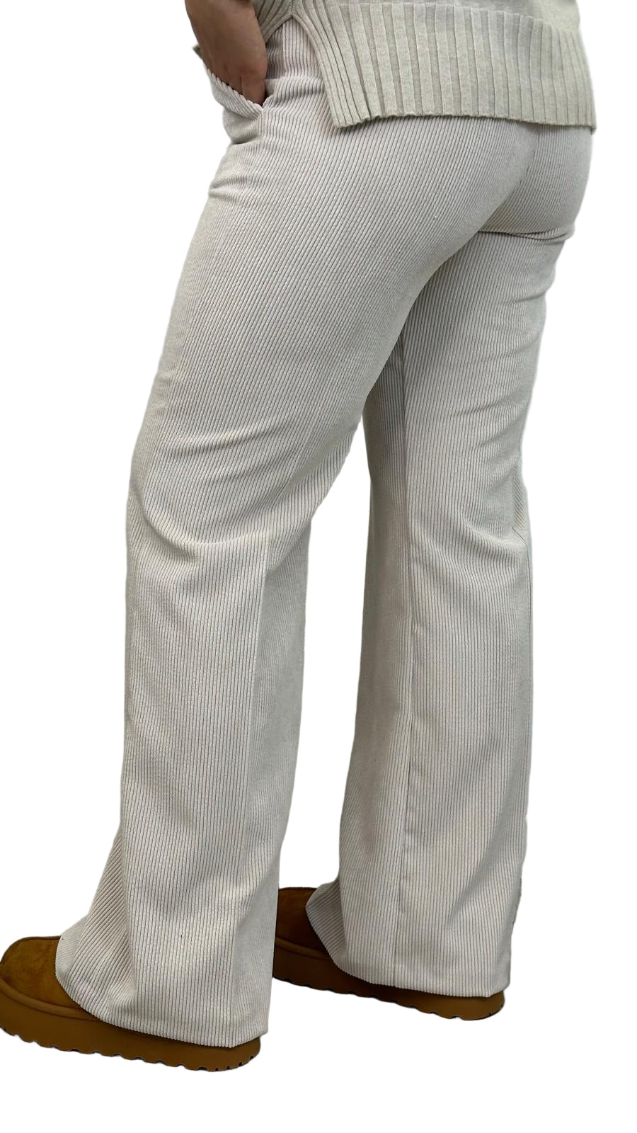 pantalone "LOVE" in velluto a costine