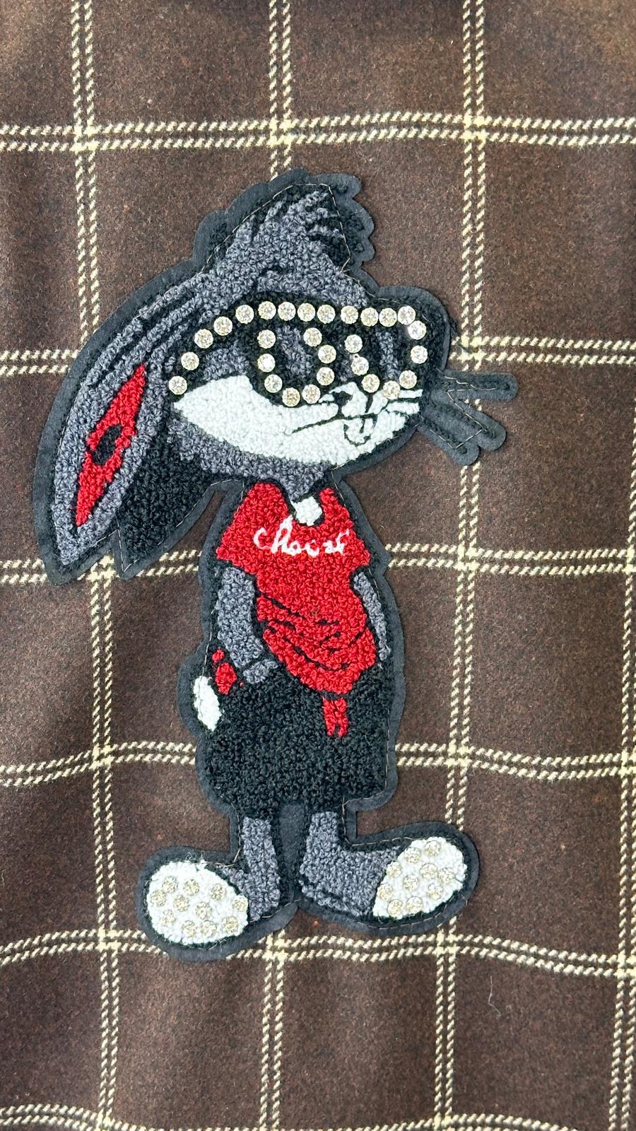 Giacca "LOONEY" scozzese over in panno