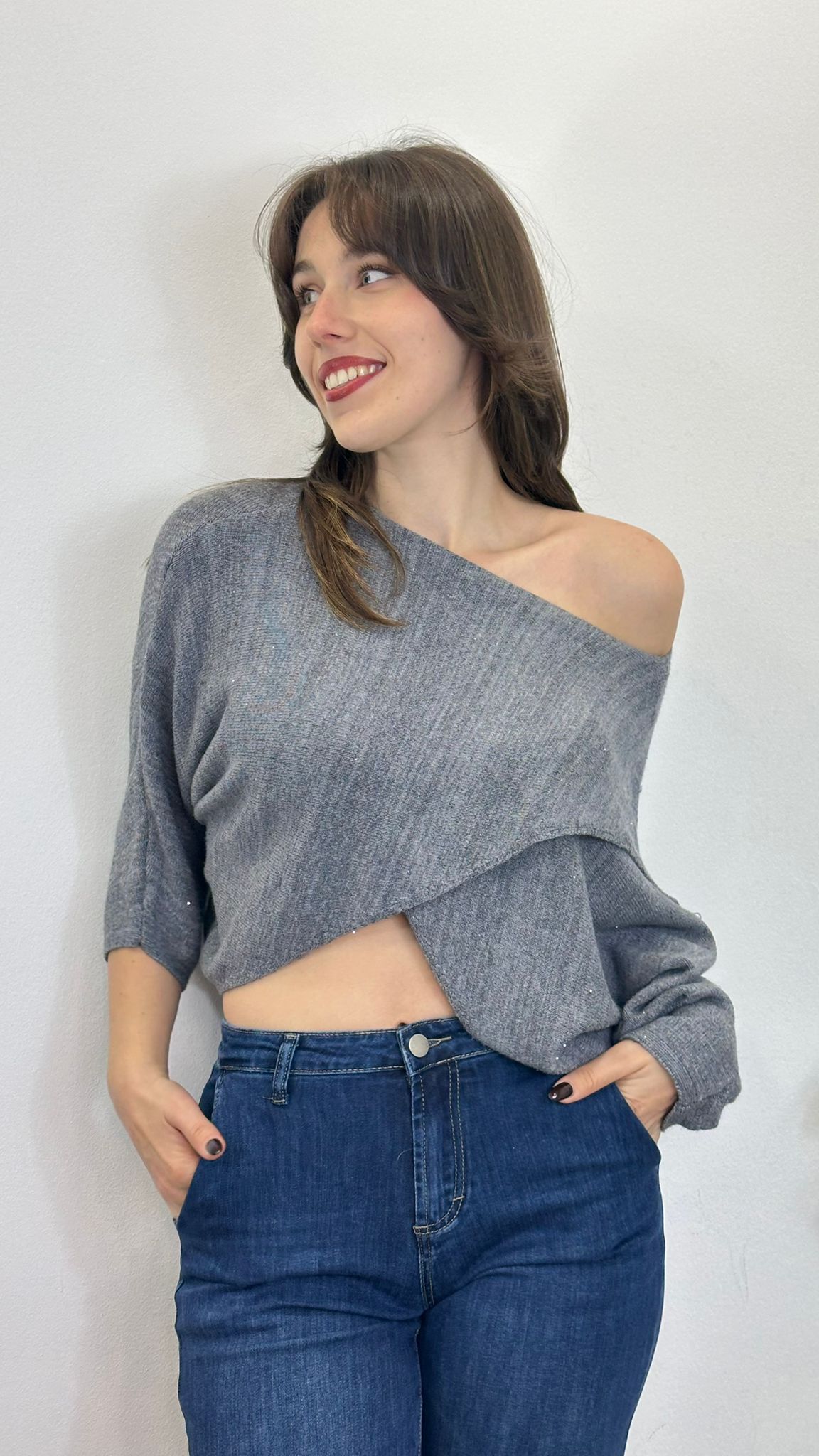 Maglioncino "OSAKA" incrociato con punti luce