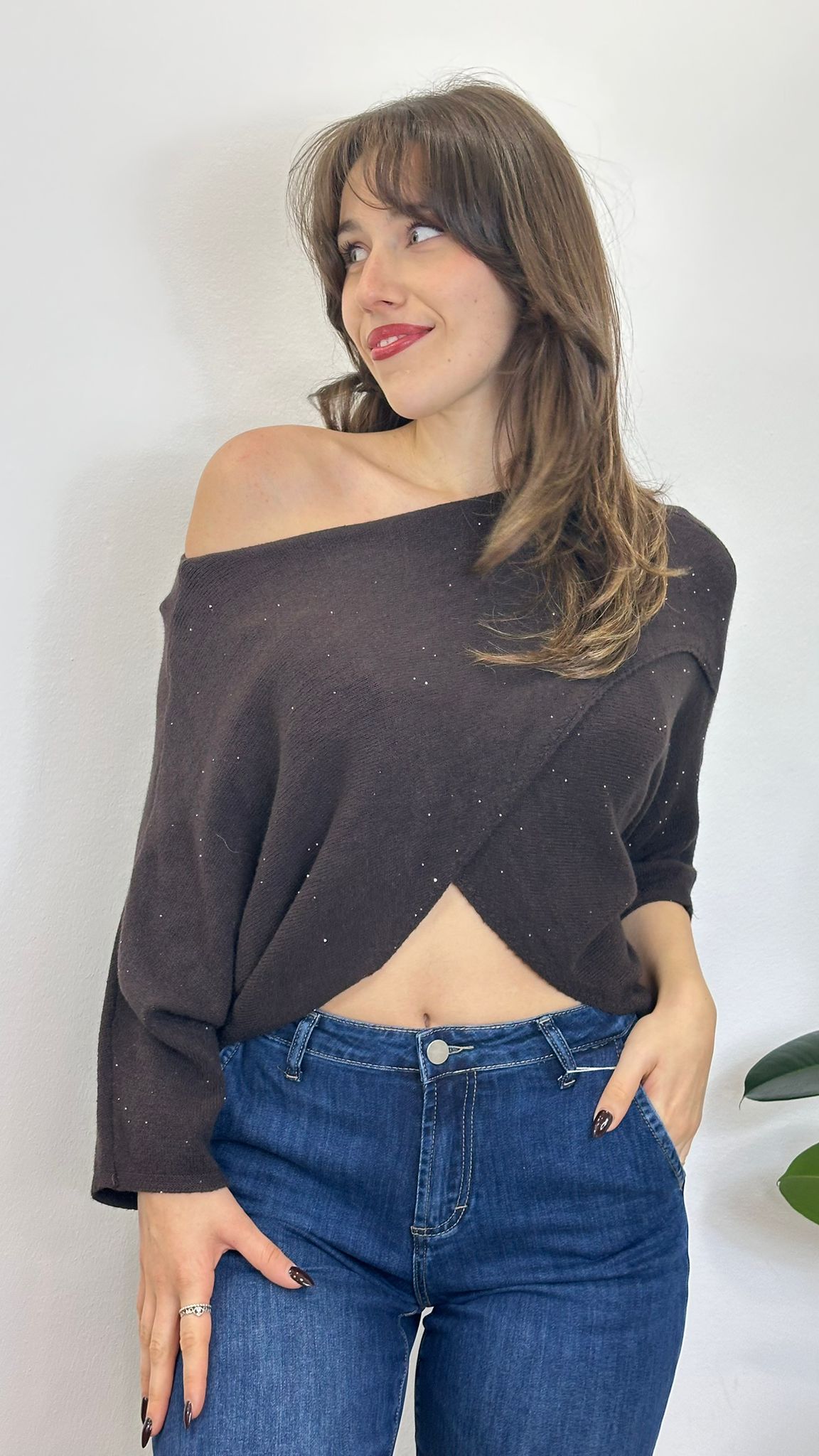 Maglioncino "OSAKA" incrociato con punti luce