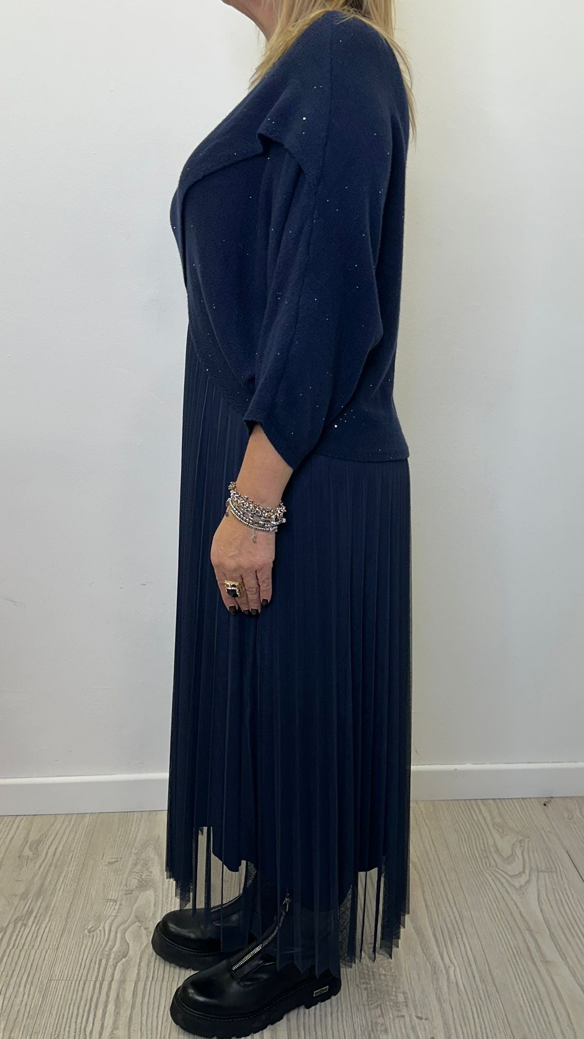 Abito "TOKYO" in maglia con punti luce