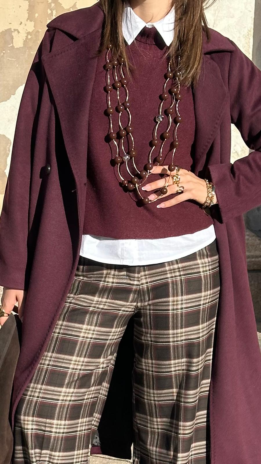 Cappotto "FRIDA" con cintura e doppiopetto