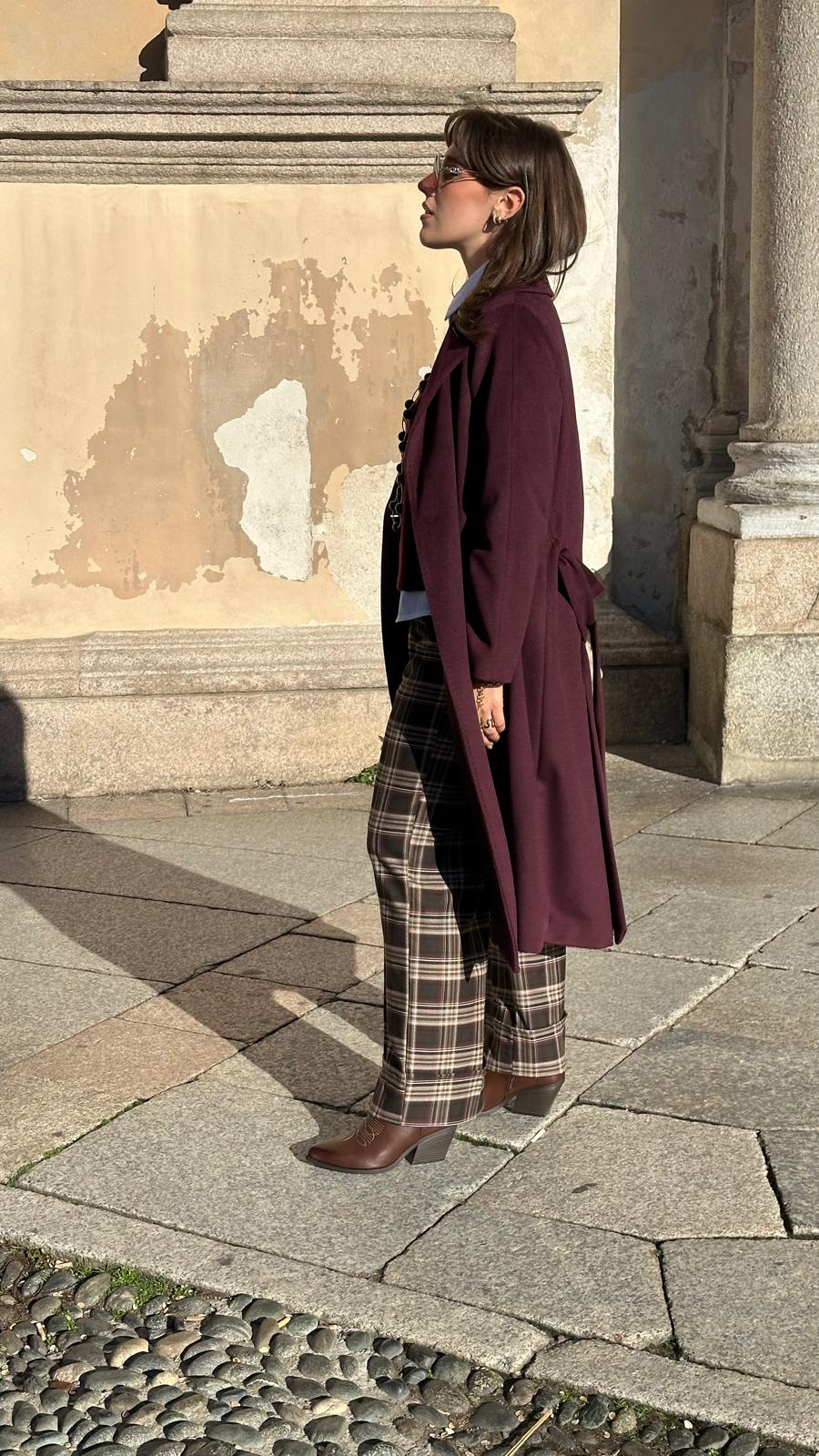 Cappotto "FRIDA" con cintura e doppiopetto