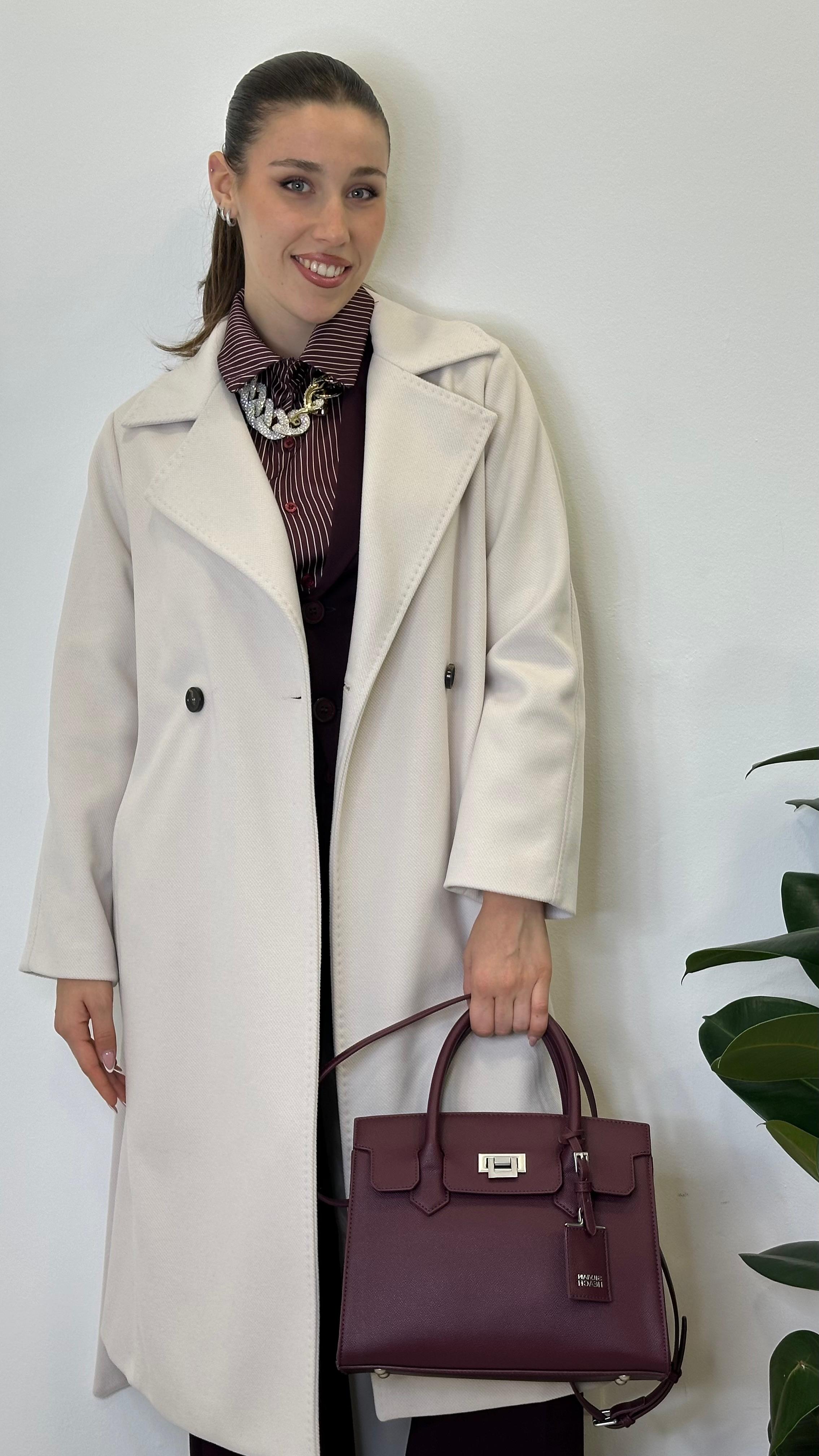 Cappotto "FRIDA" con cintura e doppiopetto