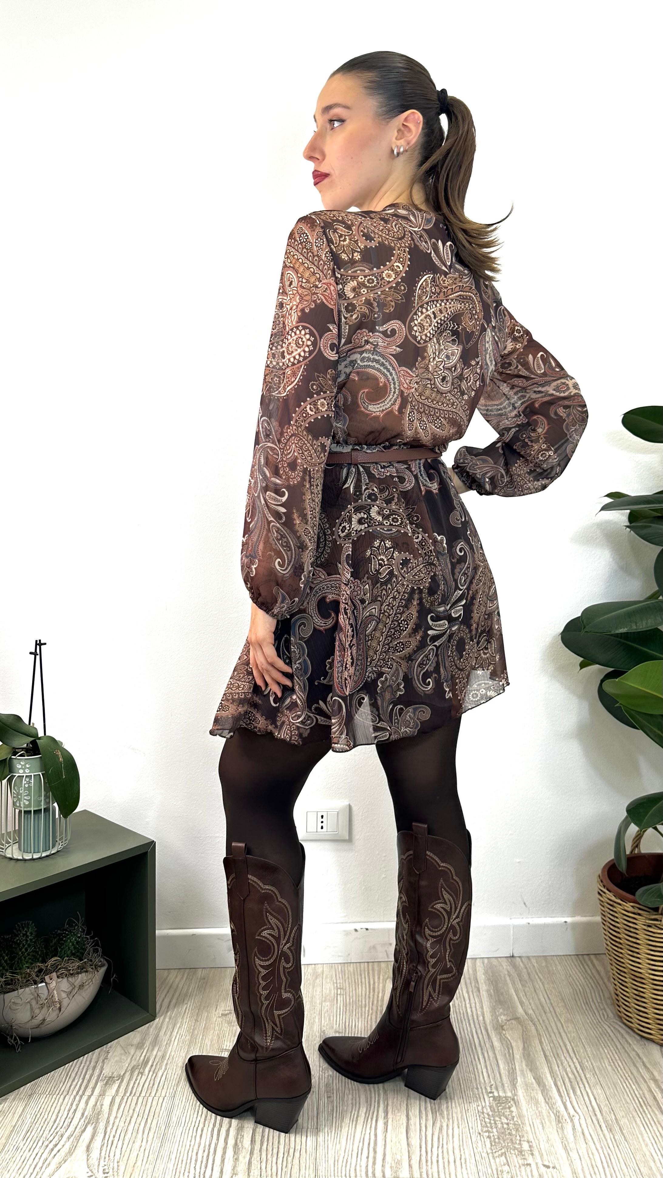 Abito "MANDY" in voile con fantasia